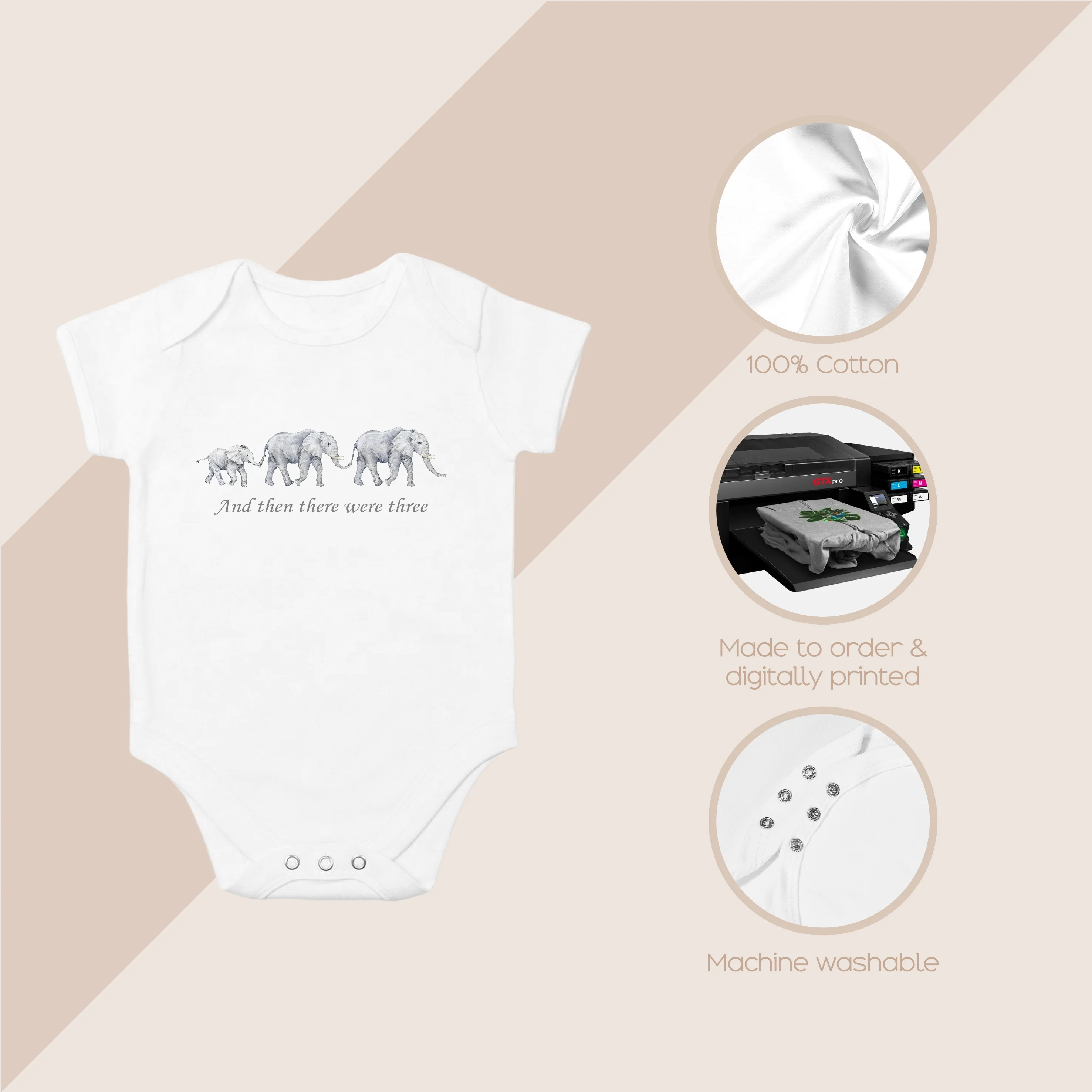 And Then There Were 3/4/5/6... Elephant Family Baby Announcement Vest - Image 4