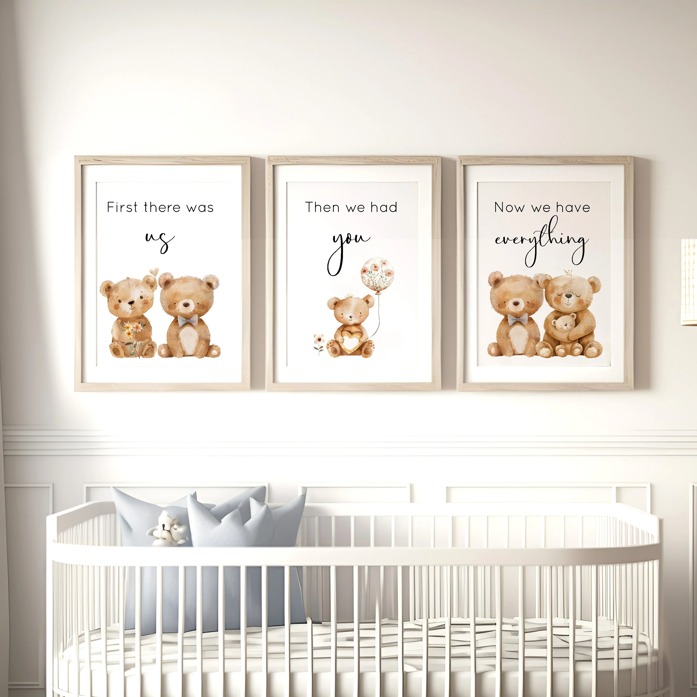 Beige Teddy Set of 3 Wall Art - Image 2