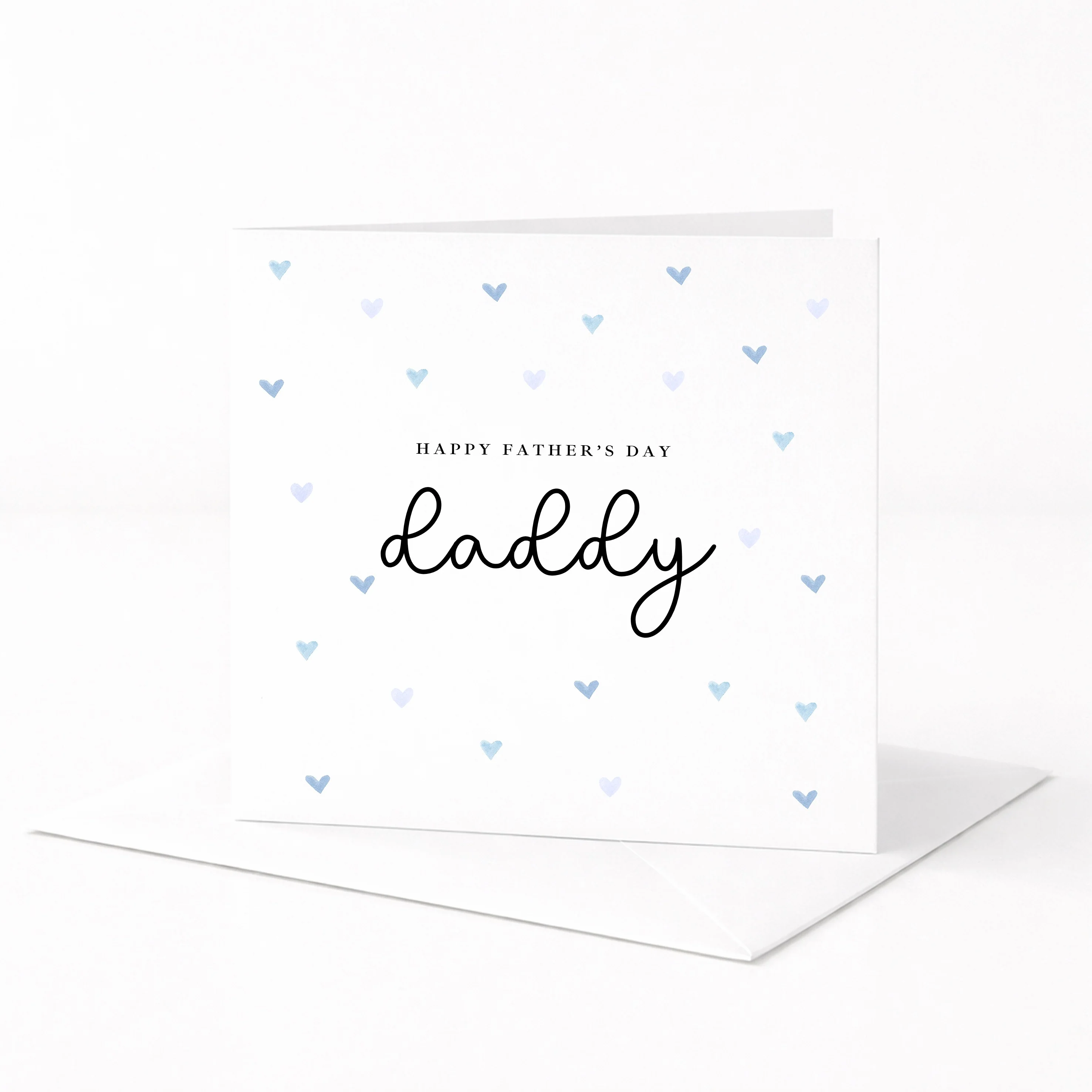 Blue Hearts Happy Father's Day Daddy Card - Image 4