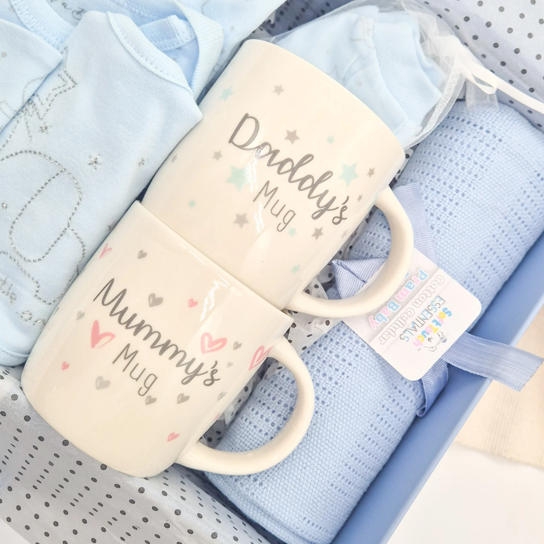 Boys Blue Elephant & Mugs Luxury Gift Hamper Set - Image 2