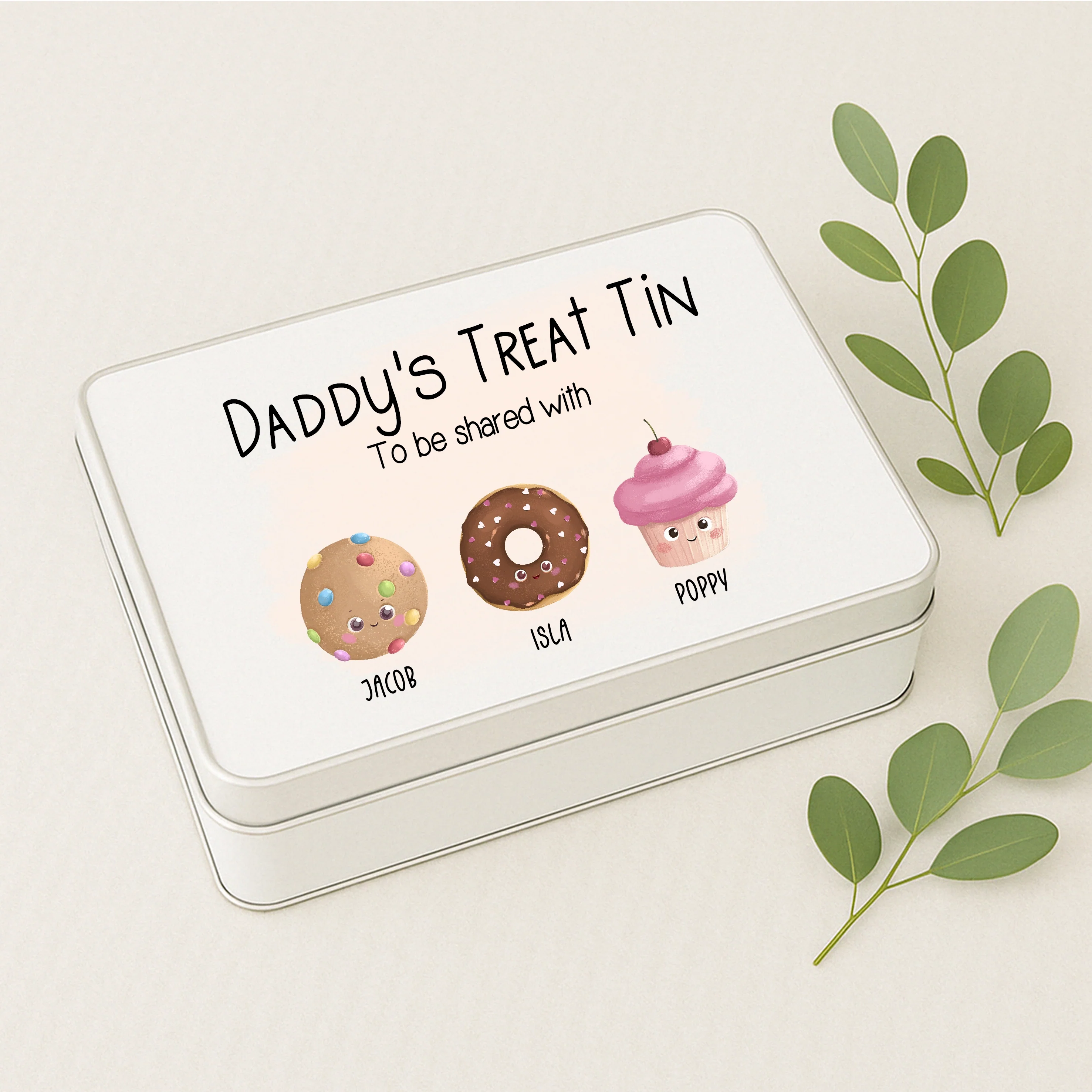 Personalised Daddy's Treat Tin To be Shared With