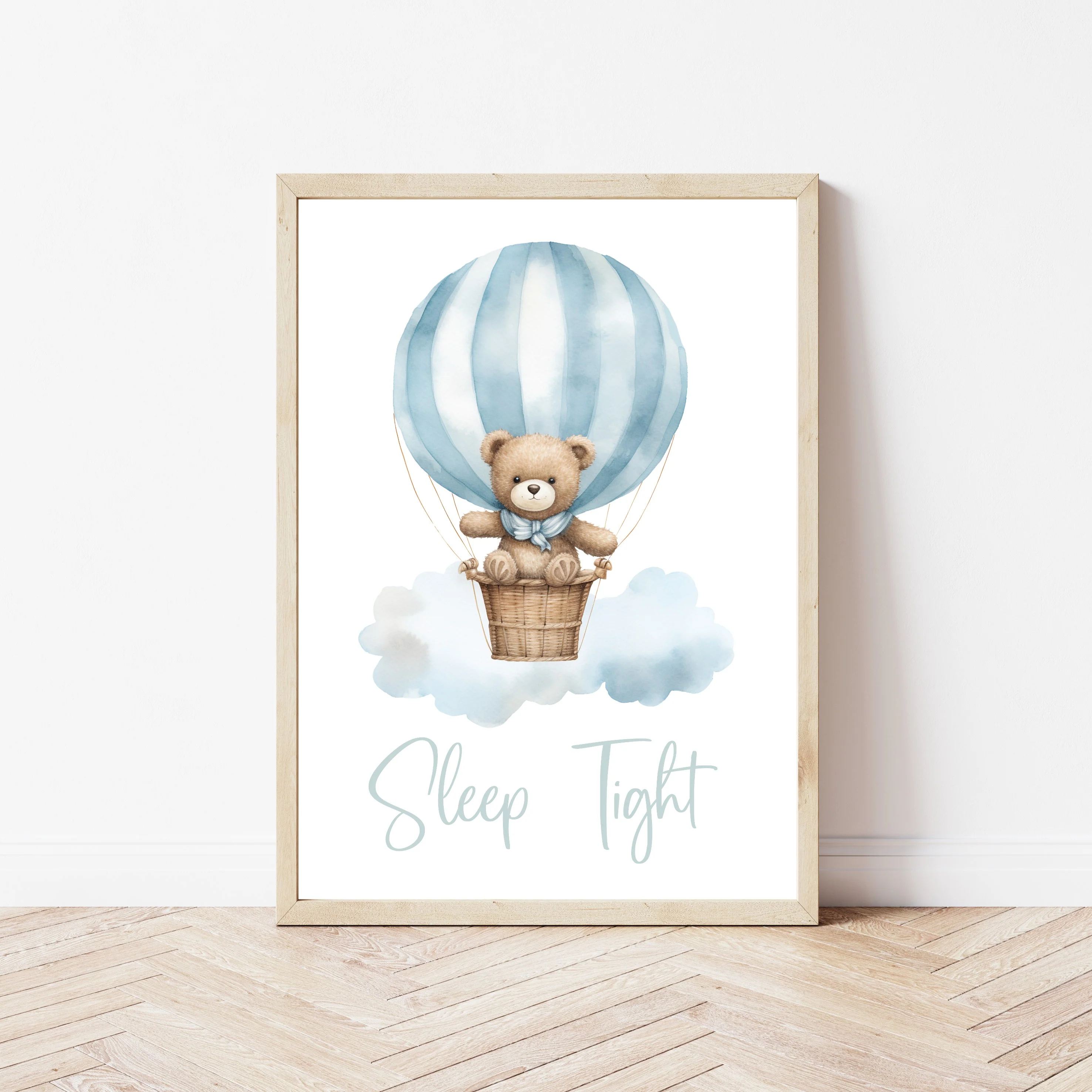 Dream Big Little One Blue Teddy Set of 3 Wall Art - Image 2