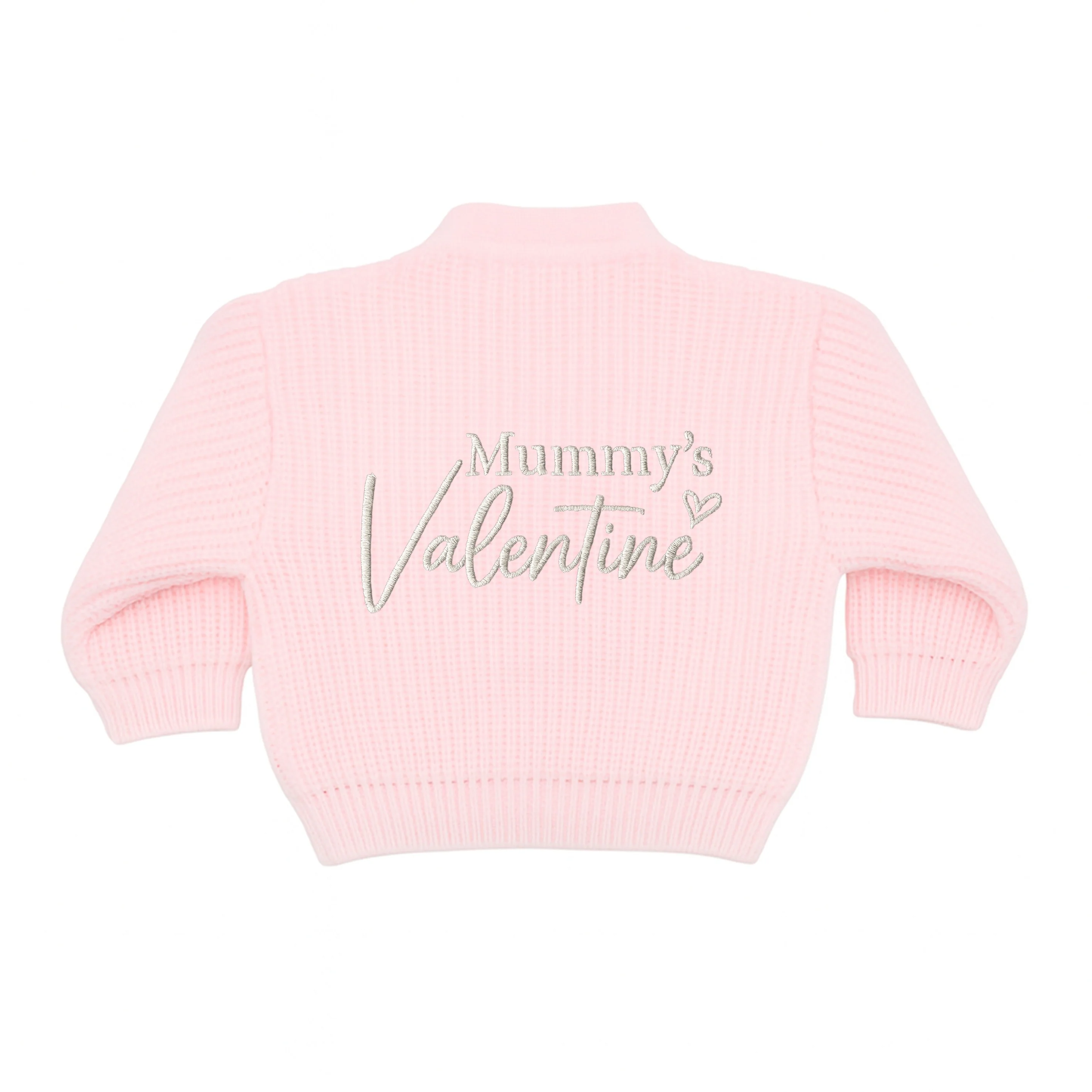 Embroidered Mummy's Valentine Knitted Cardigan - Image 5