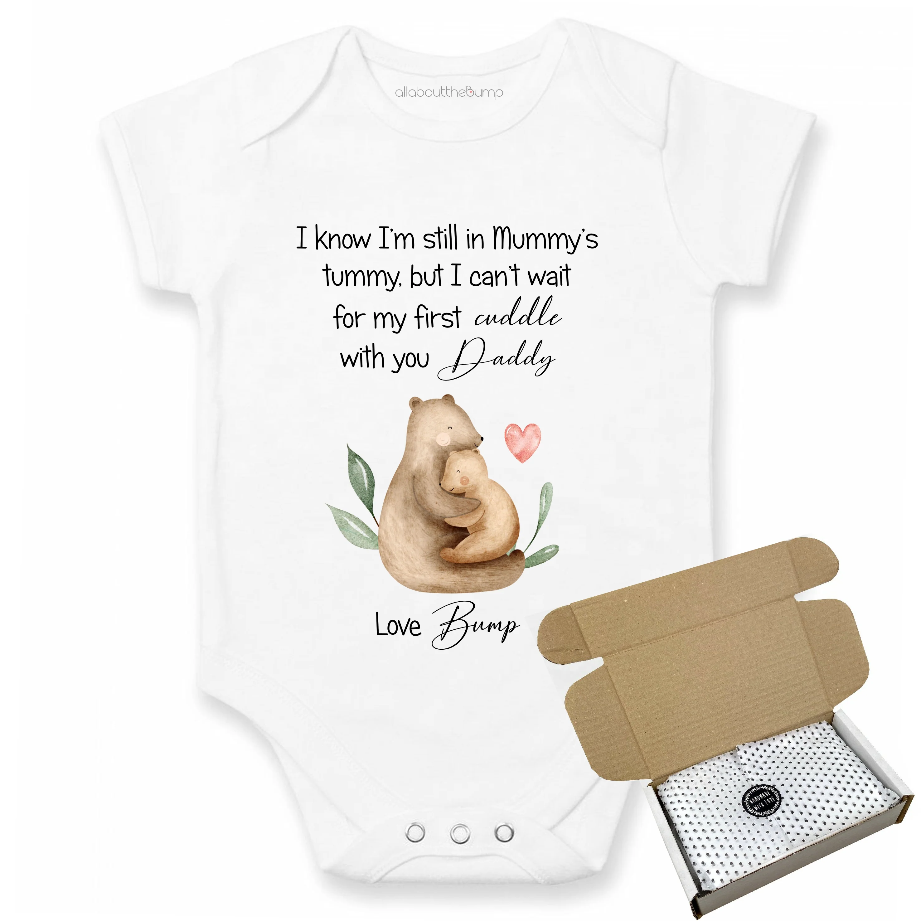Father's Day Love Bump Bears Baby Announcement Vest - Image 4