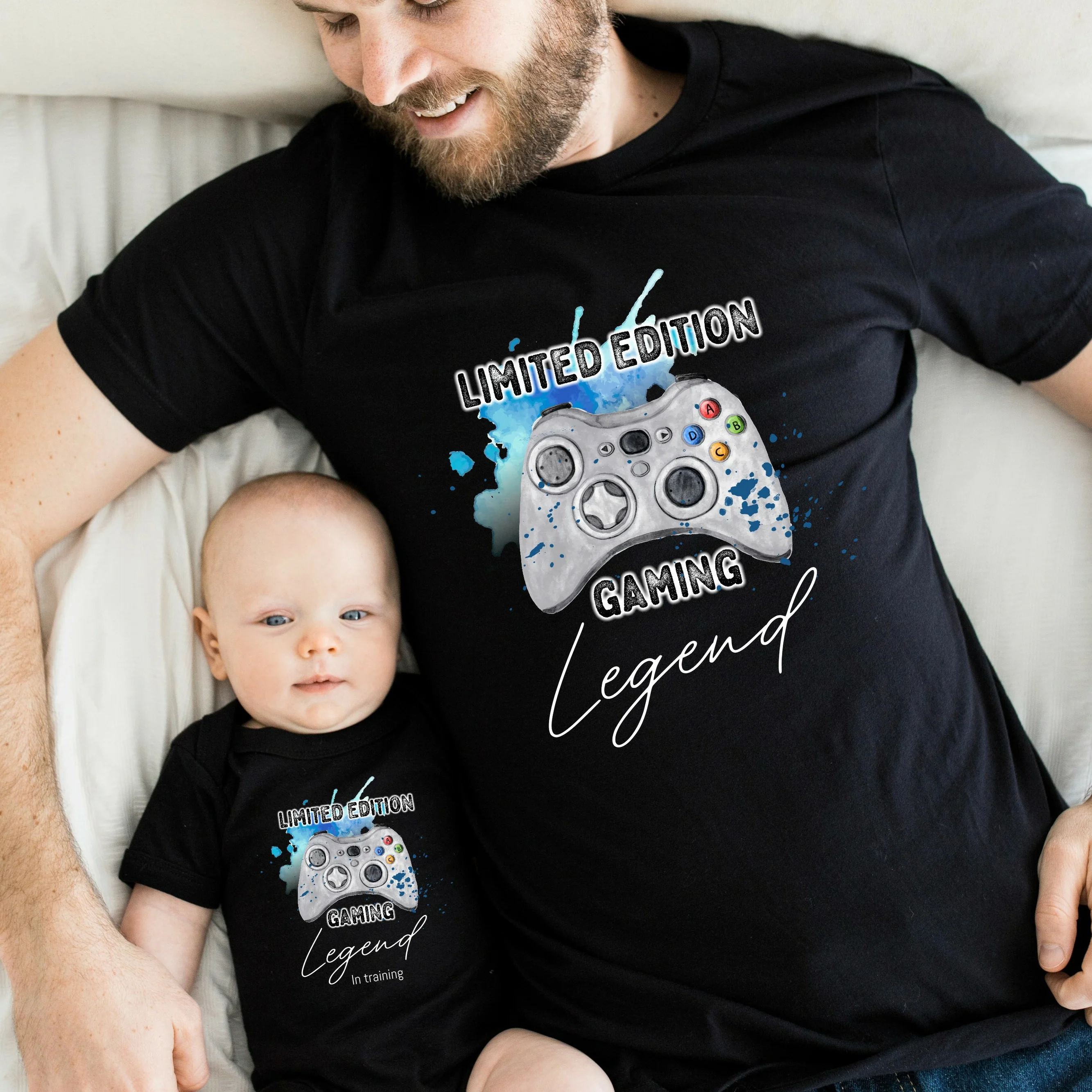 Gaming Legend & In Training Matching T-shirt & Vest - Image 2