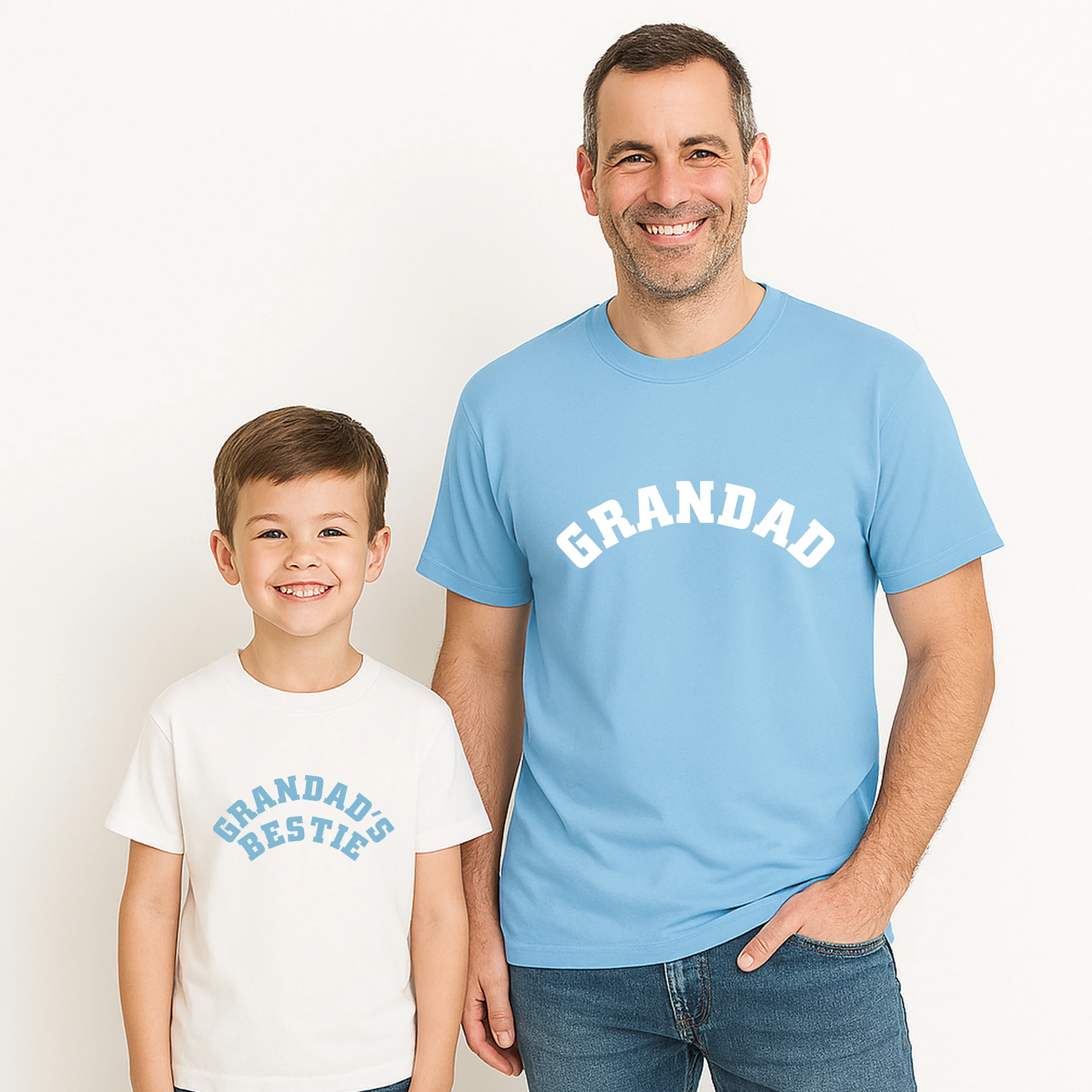 Grandad's Bestie Blue Matching Outfits - Image 2