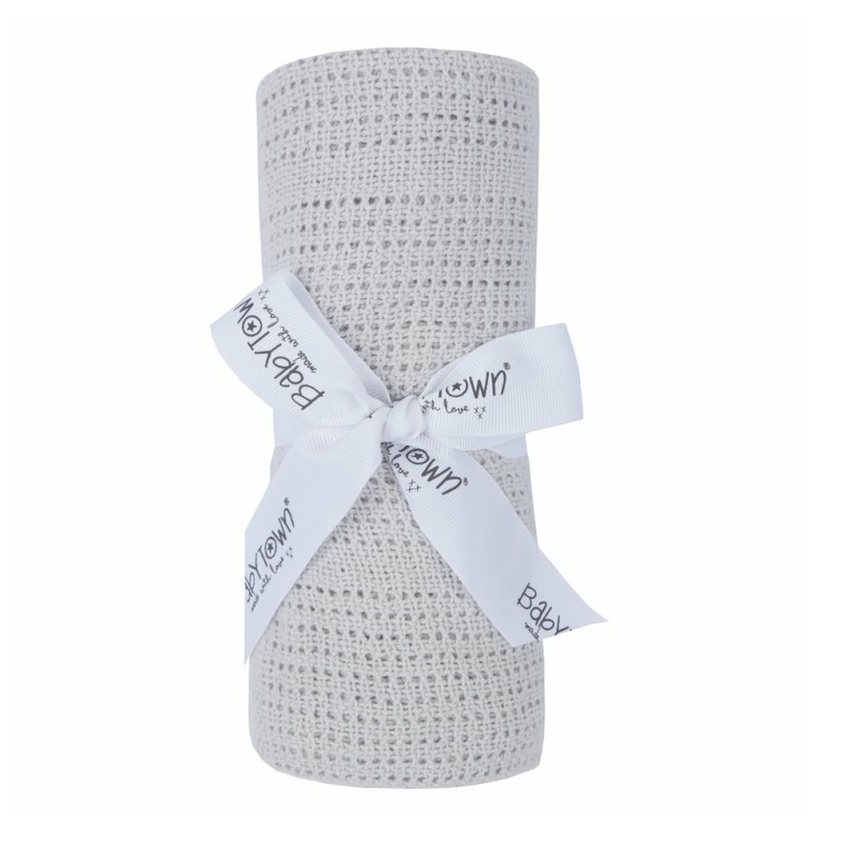 Grey Cellular Baby Blanket - Image 2