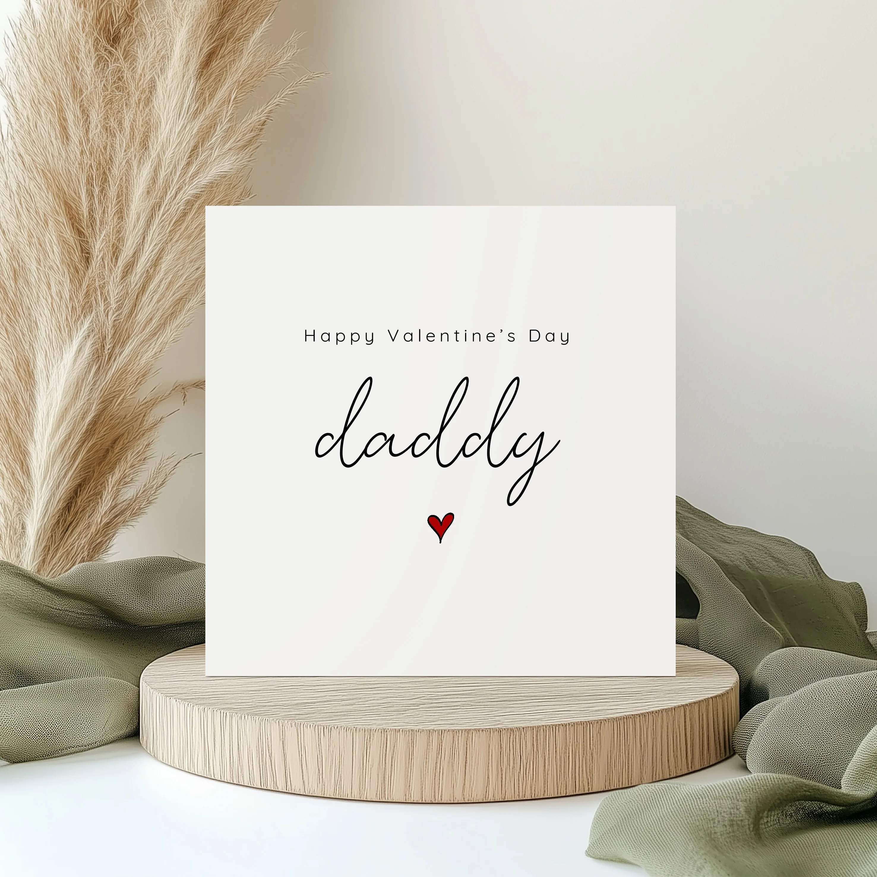 Happy Valentine's Day Daddy Heart Card - Image 4