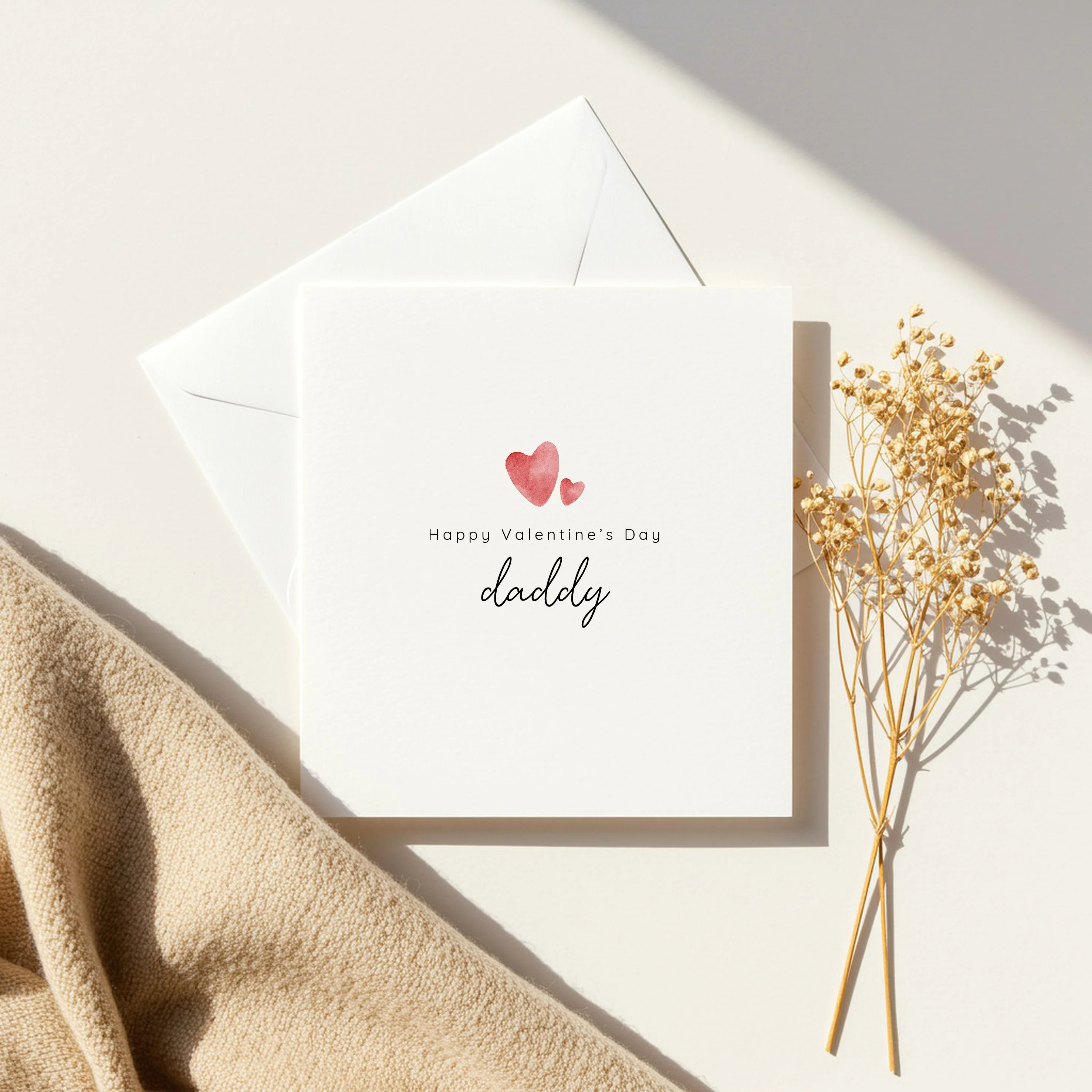 Happy Valentine's Day Daddy Red Hearts Card - Image 5
