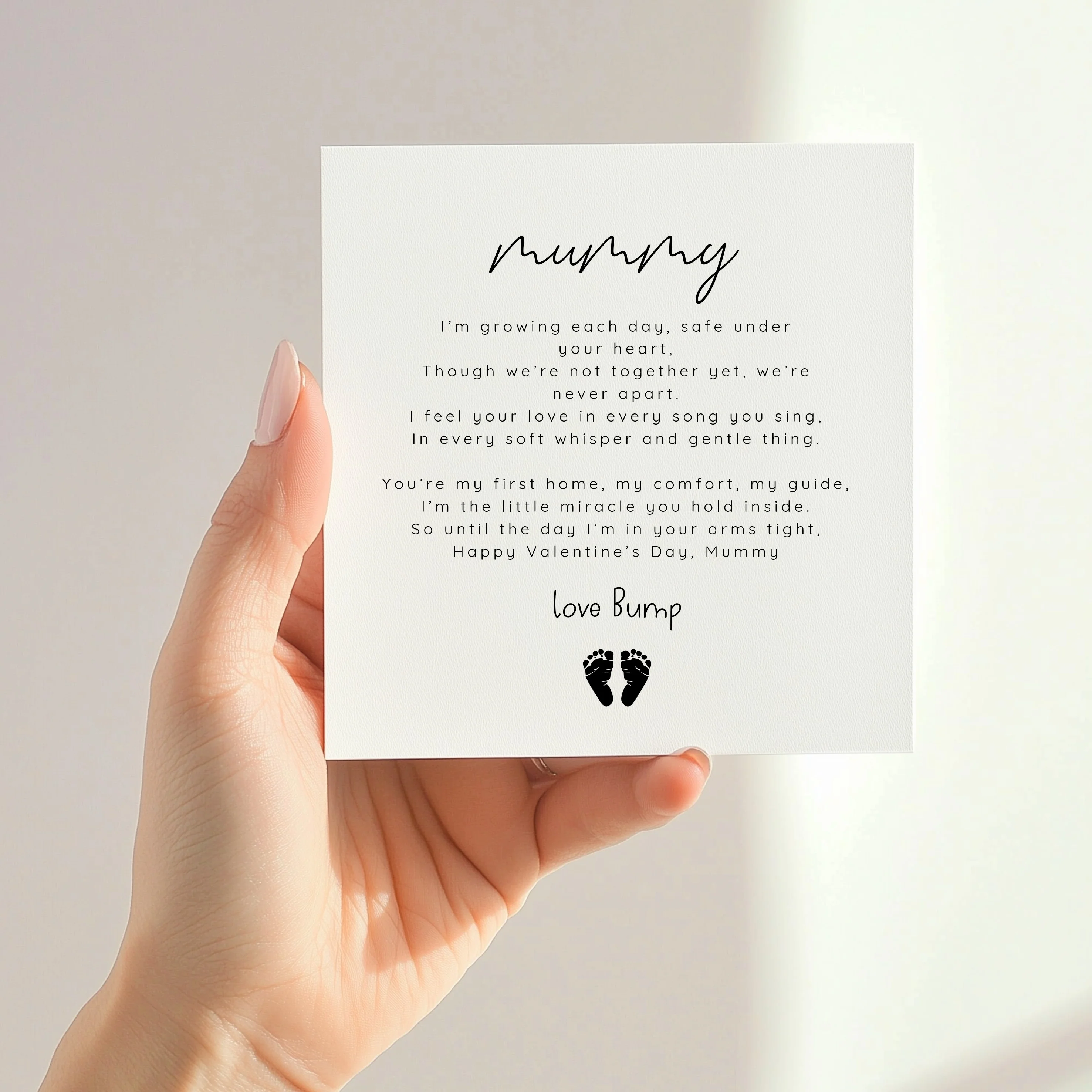 Happy Valentine's Day Mummy Love Bump Card - Image 3