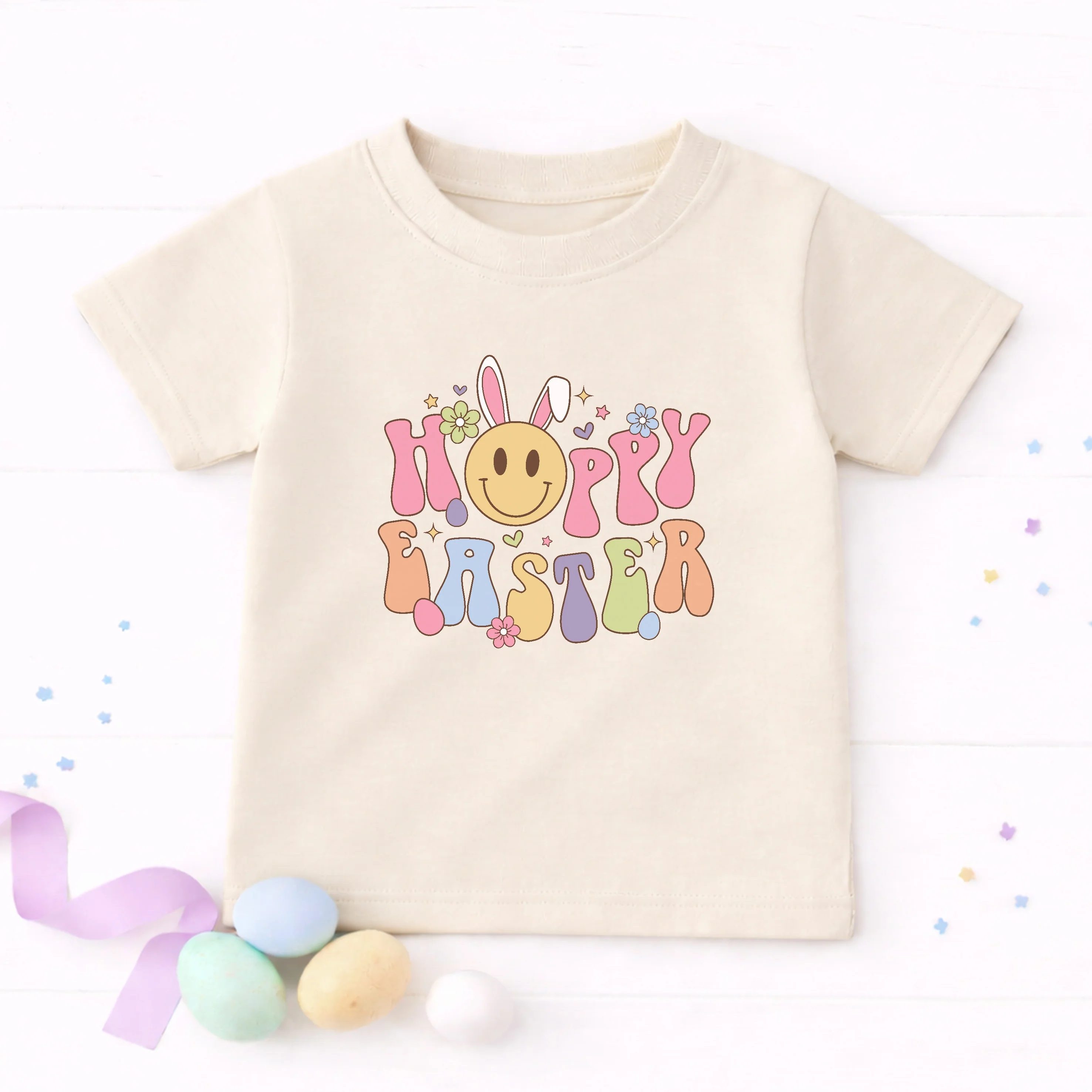 Hoppy Easter Retro Children's T-shirt - Image 4