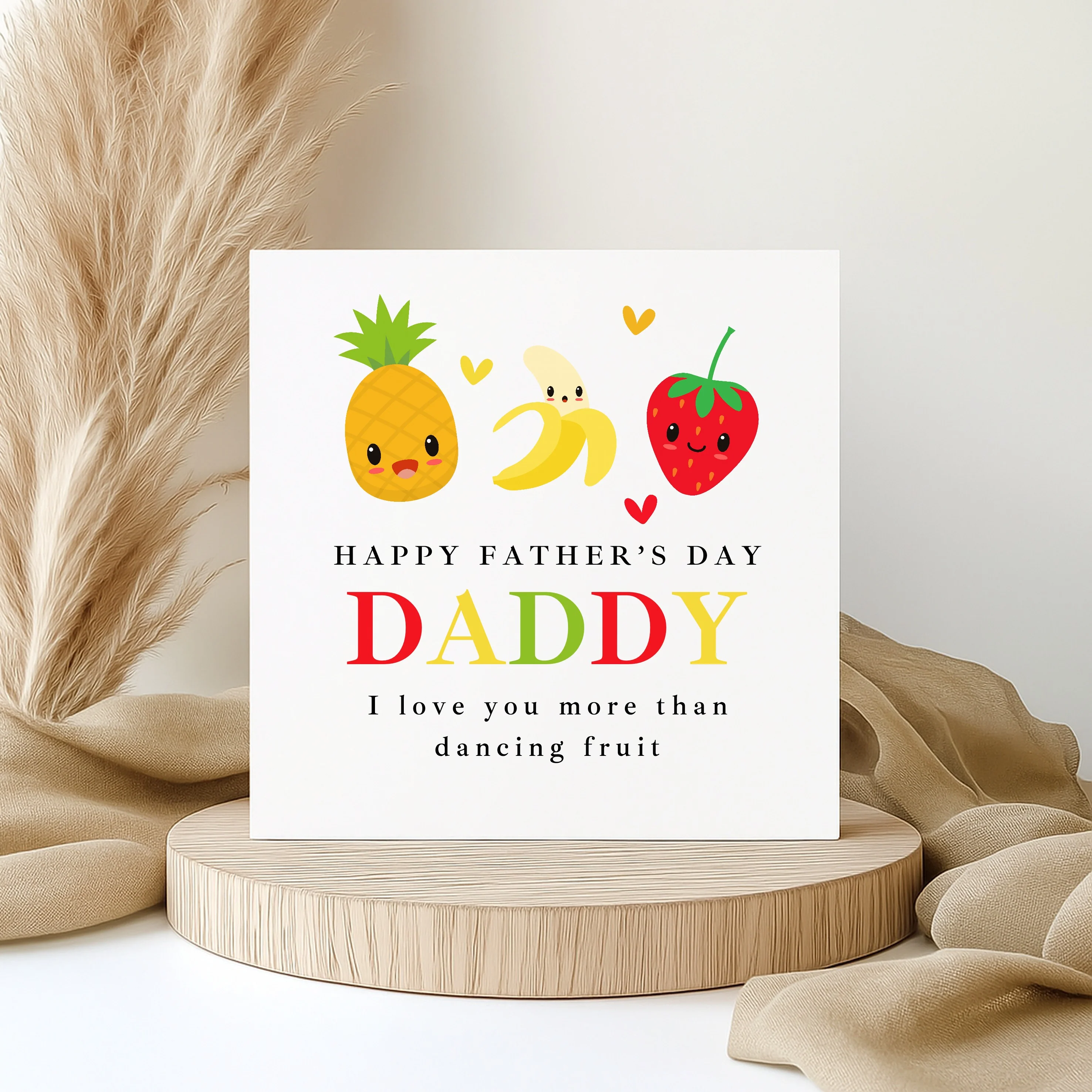 I Love You More Than Dancing Fruit Father's Day Card - Image 5