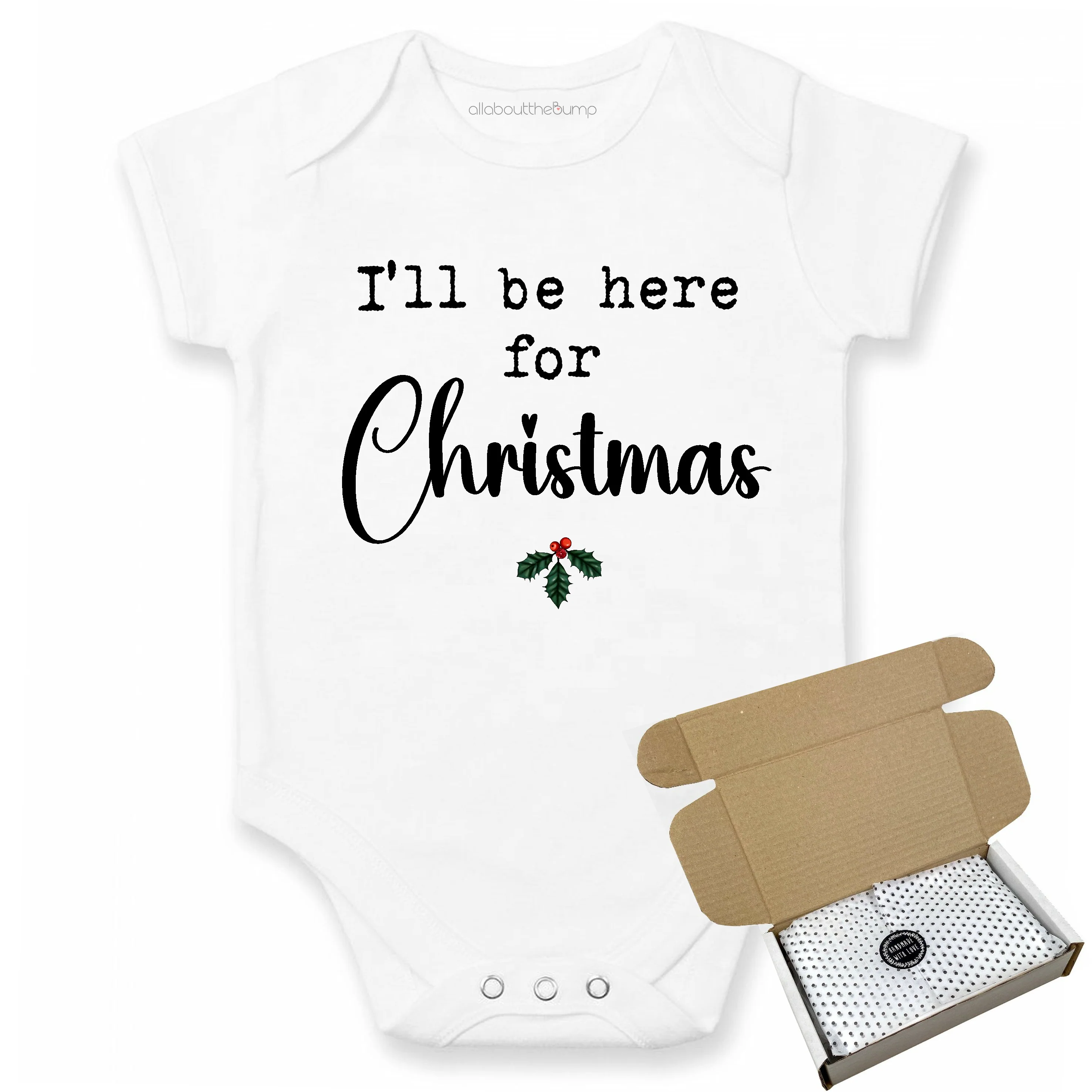 I'll Be Here For Christmas Baby Announcement Vest - Image 3