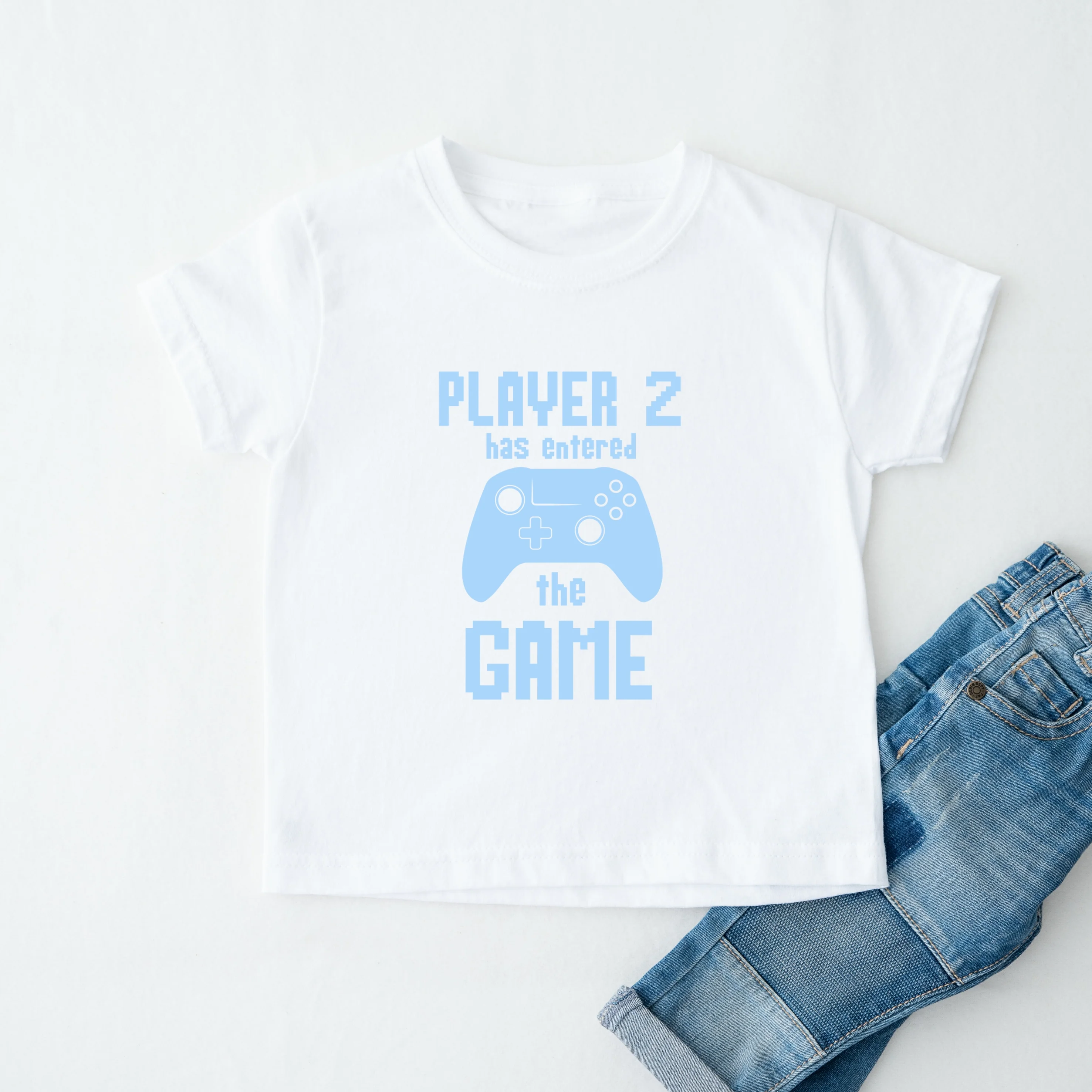 Leveled up to Daddy Gaming Blue Matching Outfits - Image 2