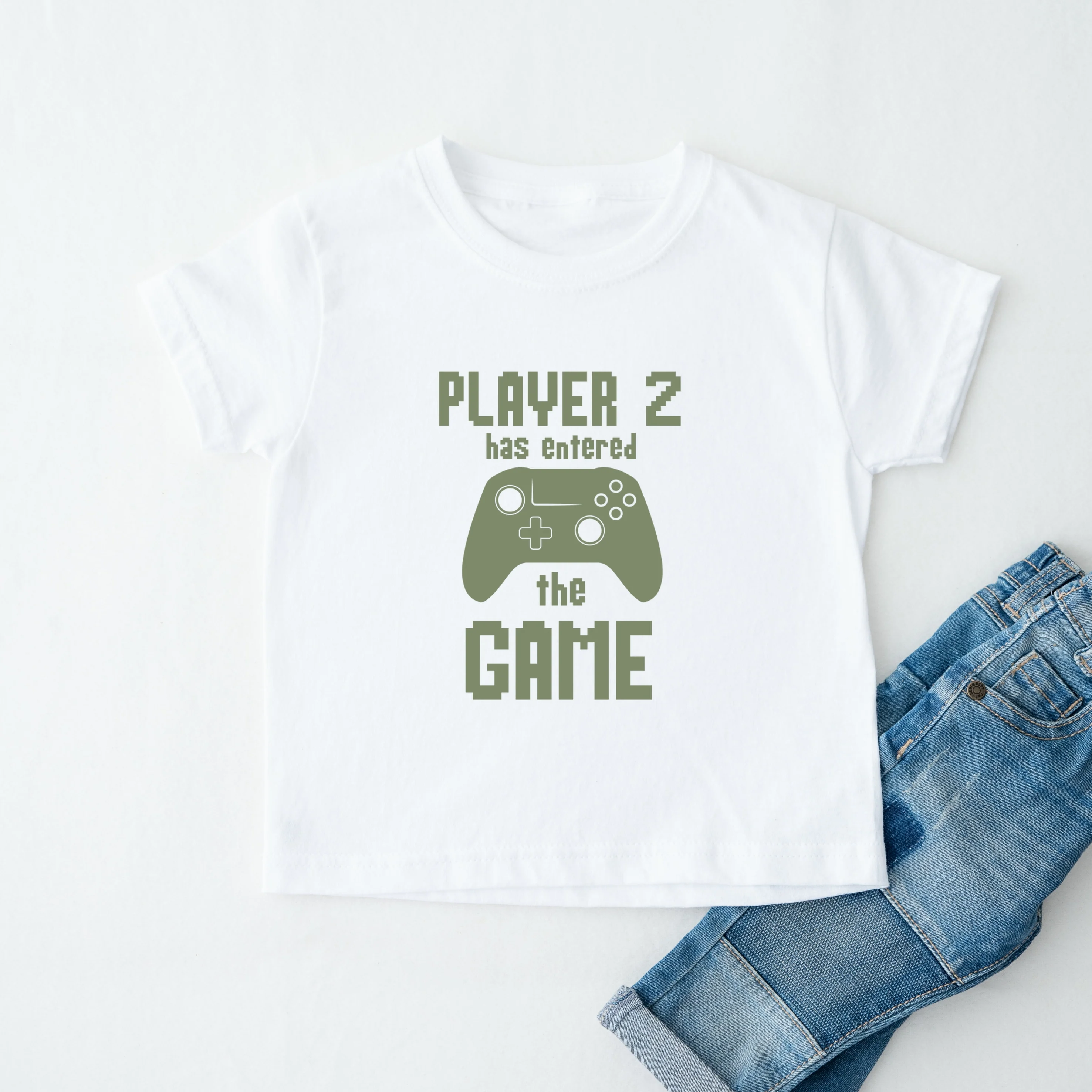 Leveled up to Daddy Gaming Green Matching Outfits - Image 2