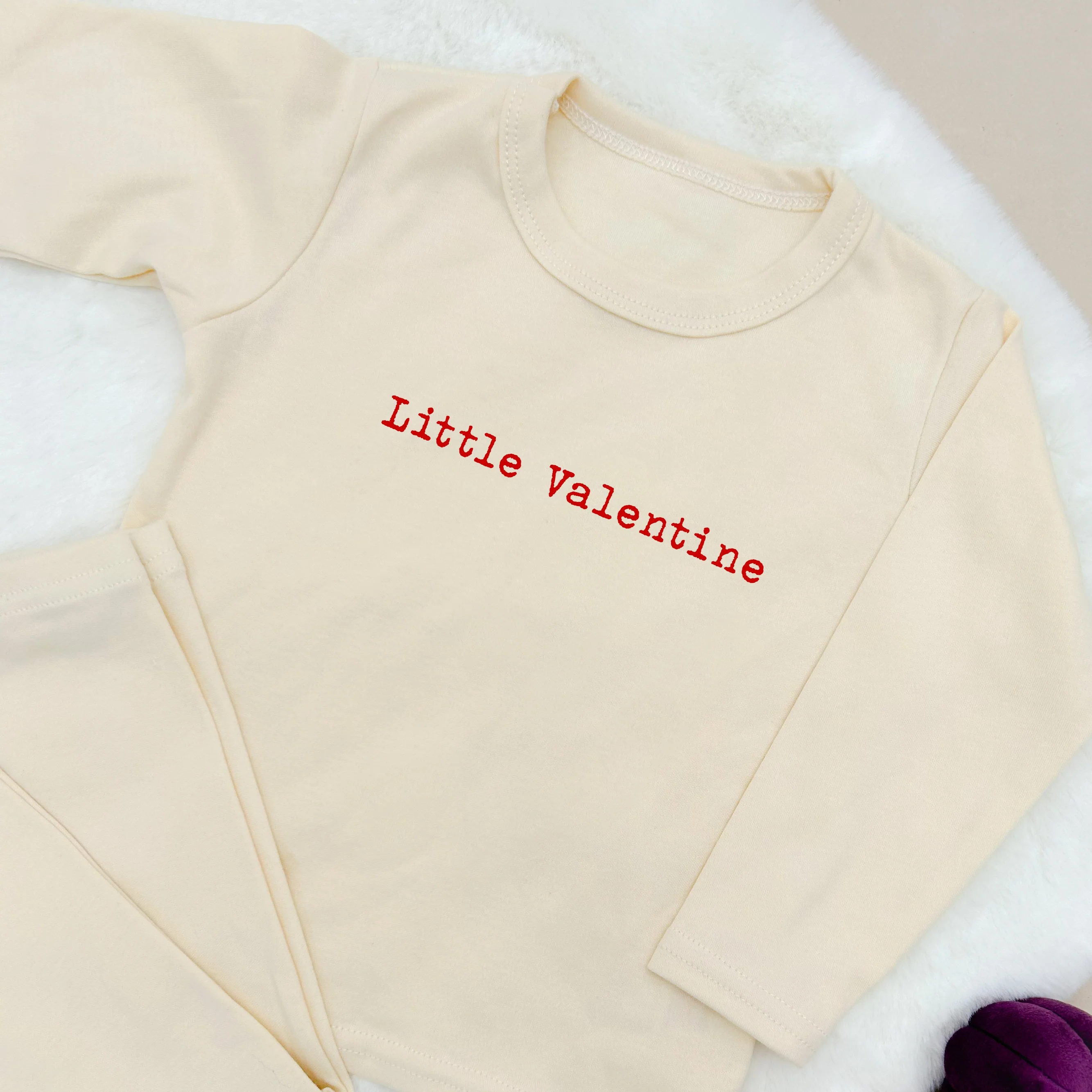 Little Valentine Beige Pyjamas - Image 2