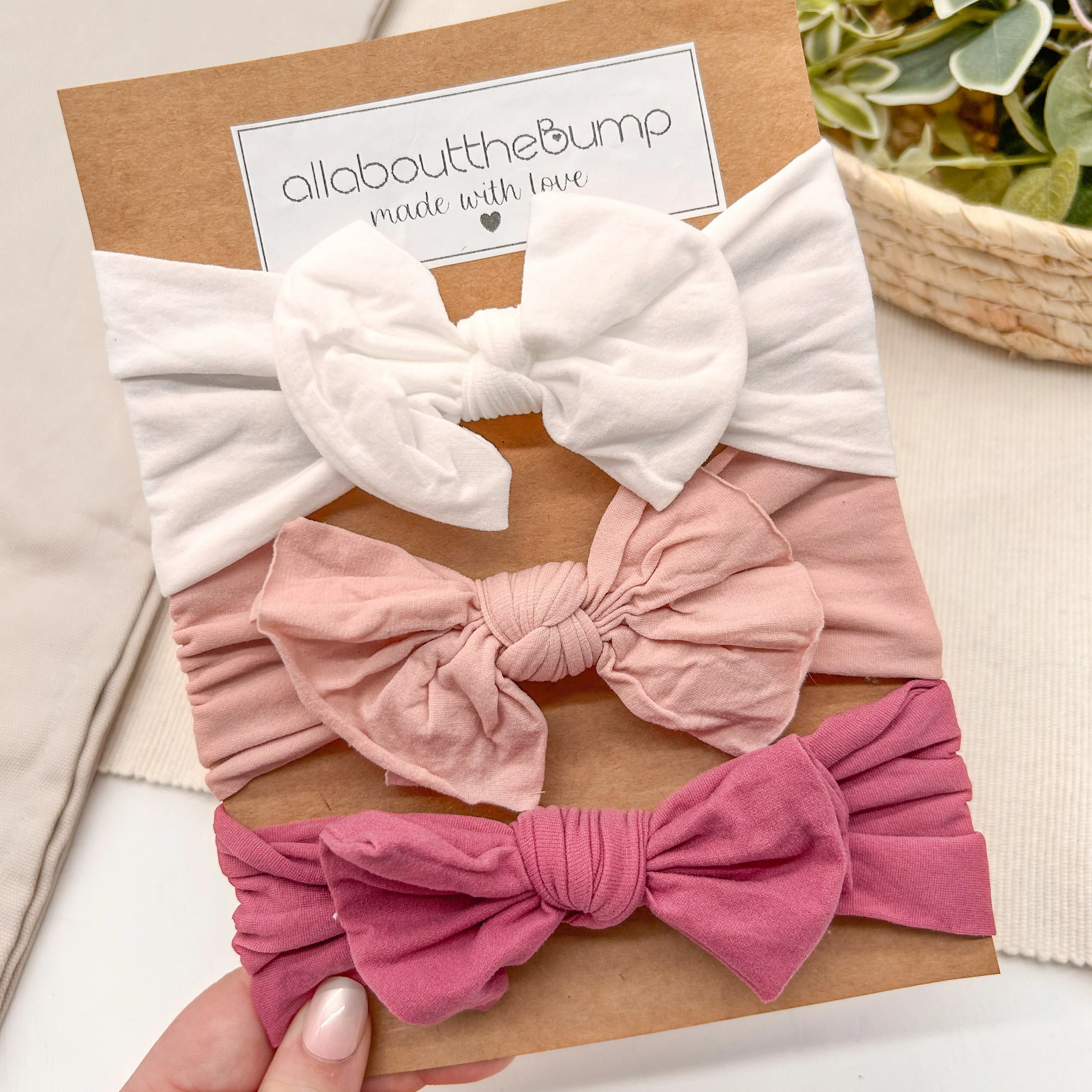Multi-Pack Three Pink Headbands