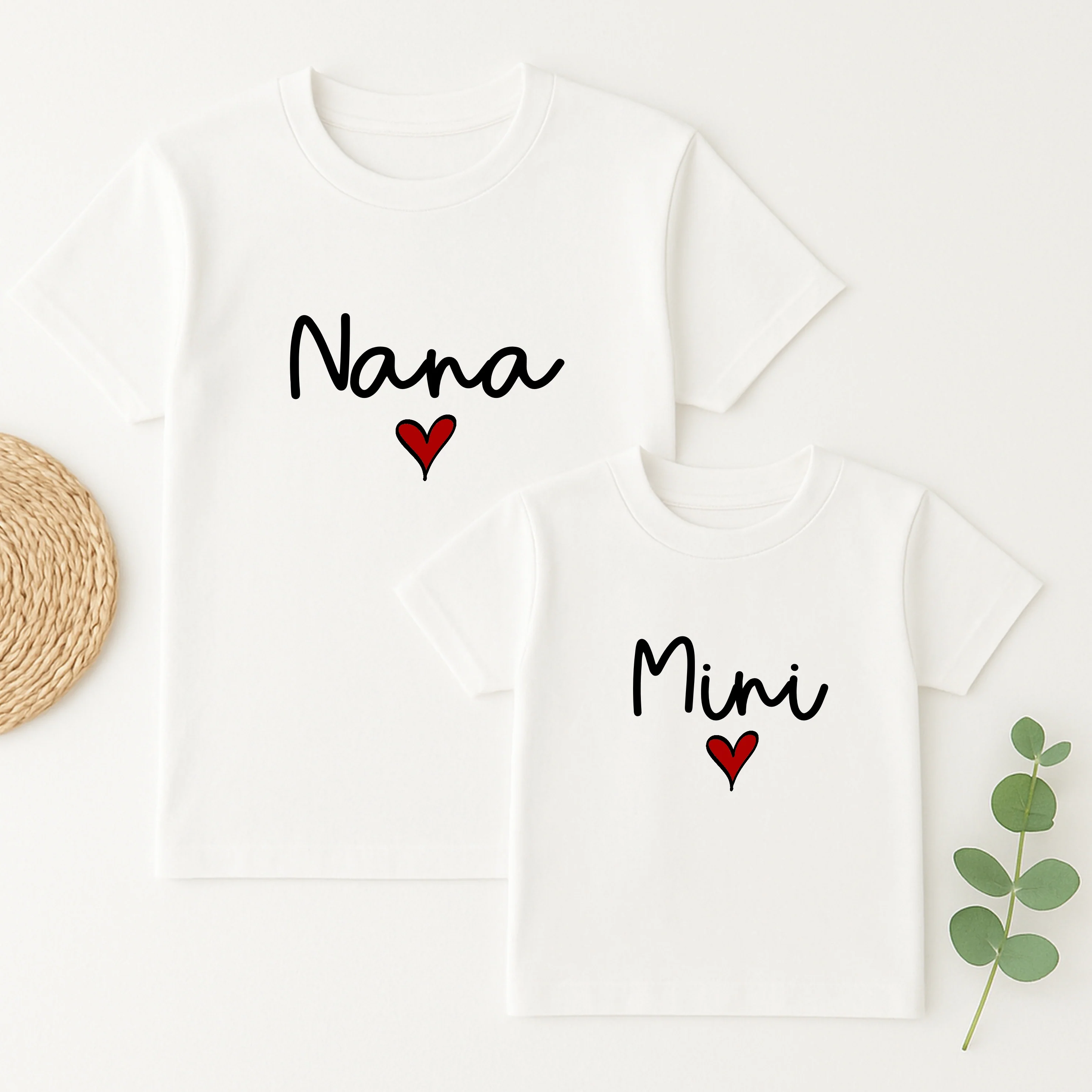 Nana & Mini Red Heart Matching Outfits - Image 2
