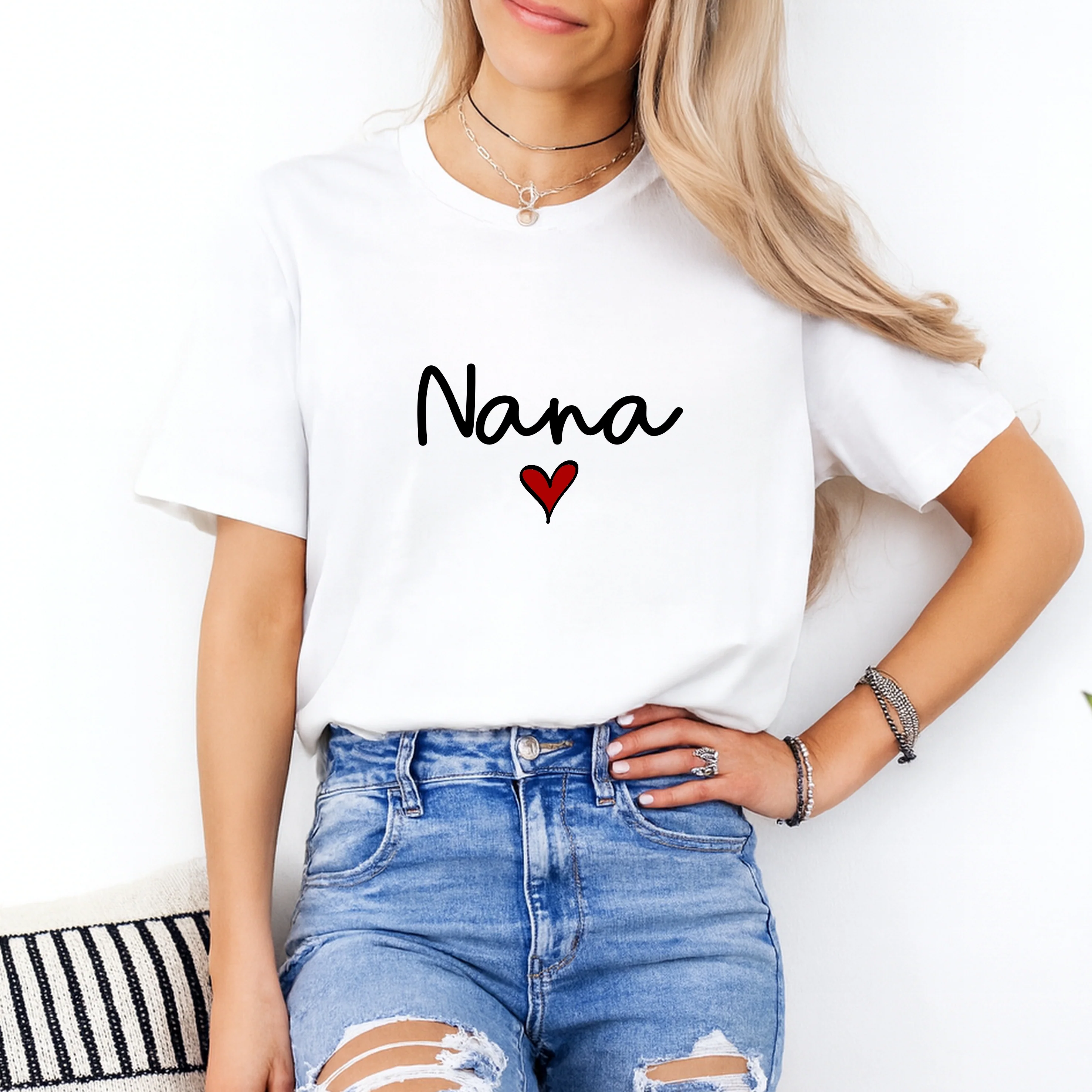 Nana & Mini Red Heart Matching Outfits - Image 3
