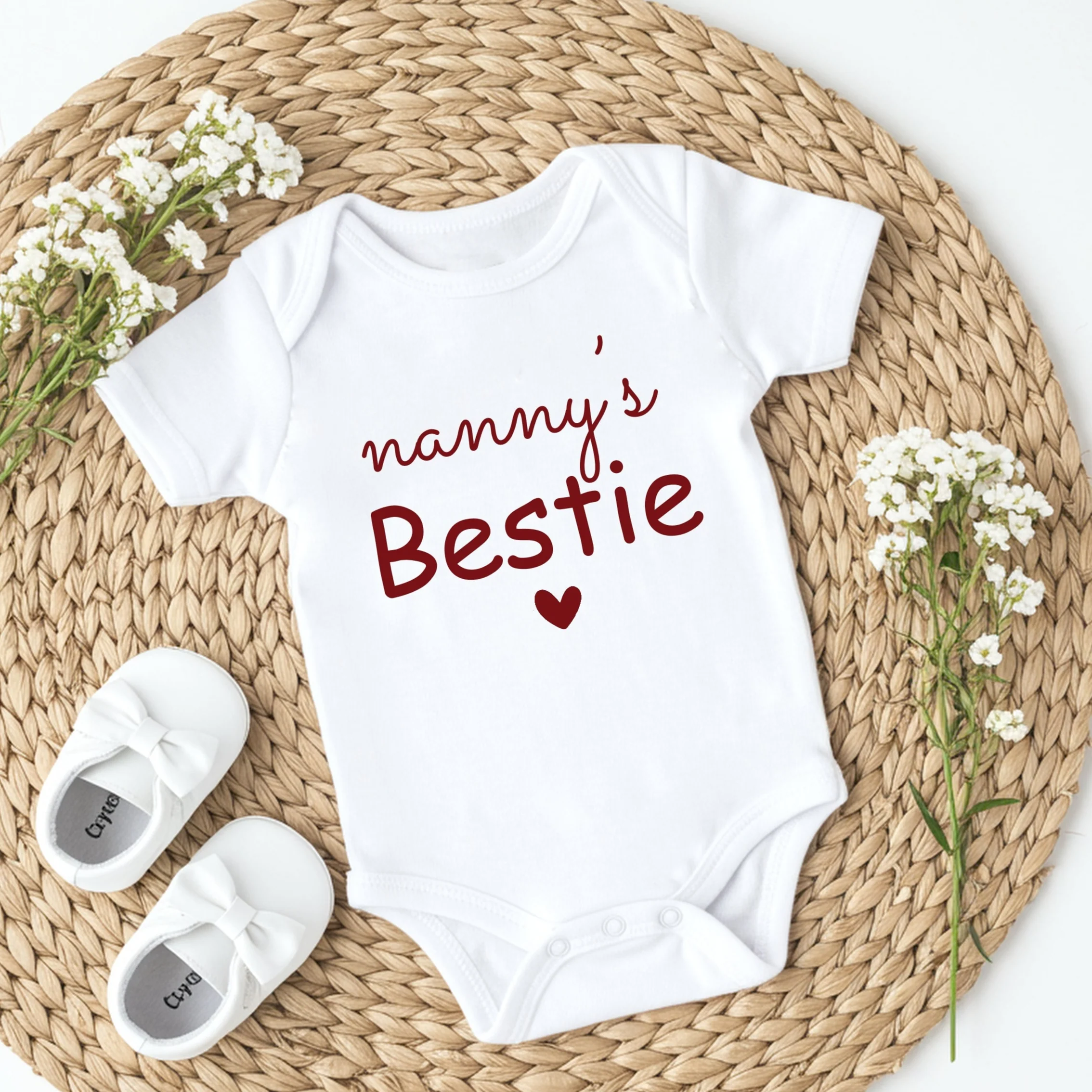 Nanny's Bestie Maroon Matching Outfits - Image 4