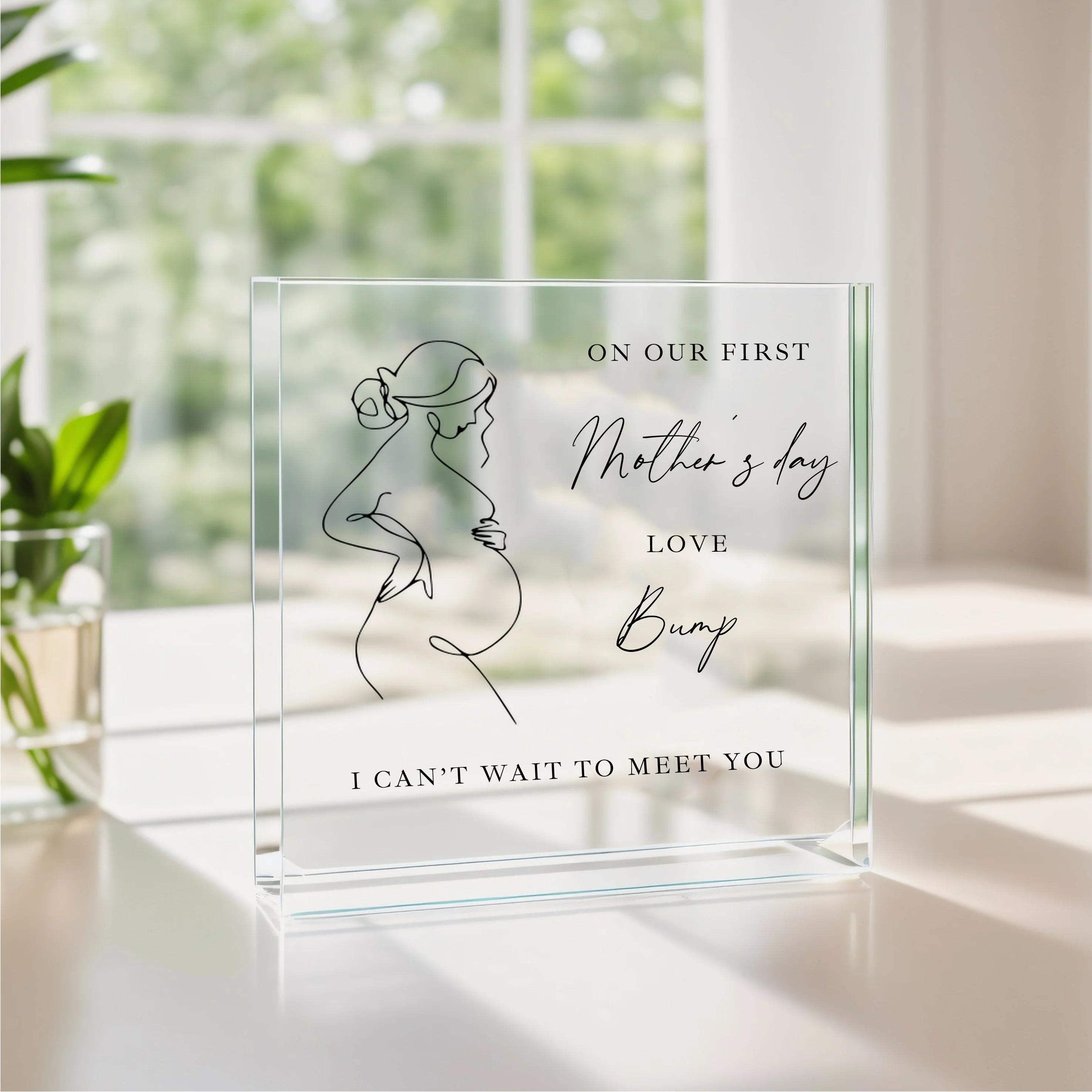 Our First Mother's Day Love Bump Acrylic Block - Image 4