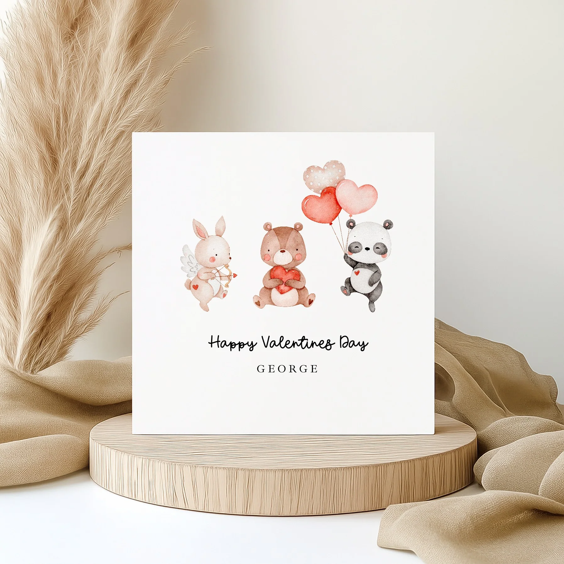 Personalised Animals Happy Valentine's Day Card - Image 3