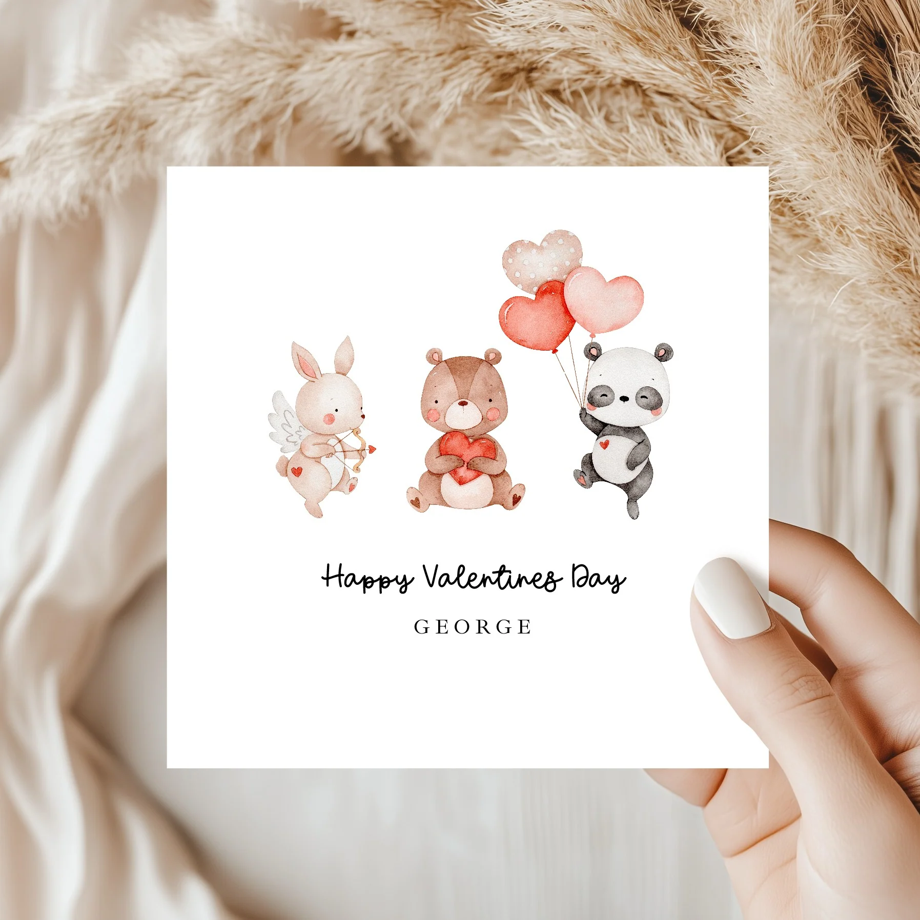 Personalised Animals Happy Valentine's Day Card - Image 5