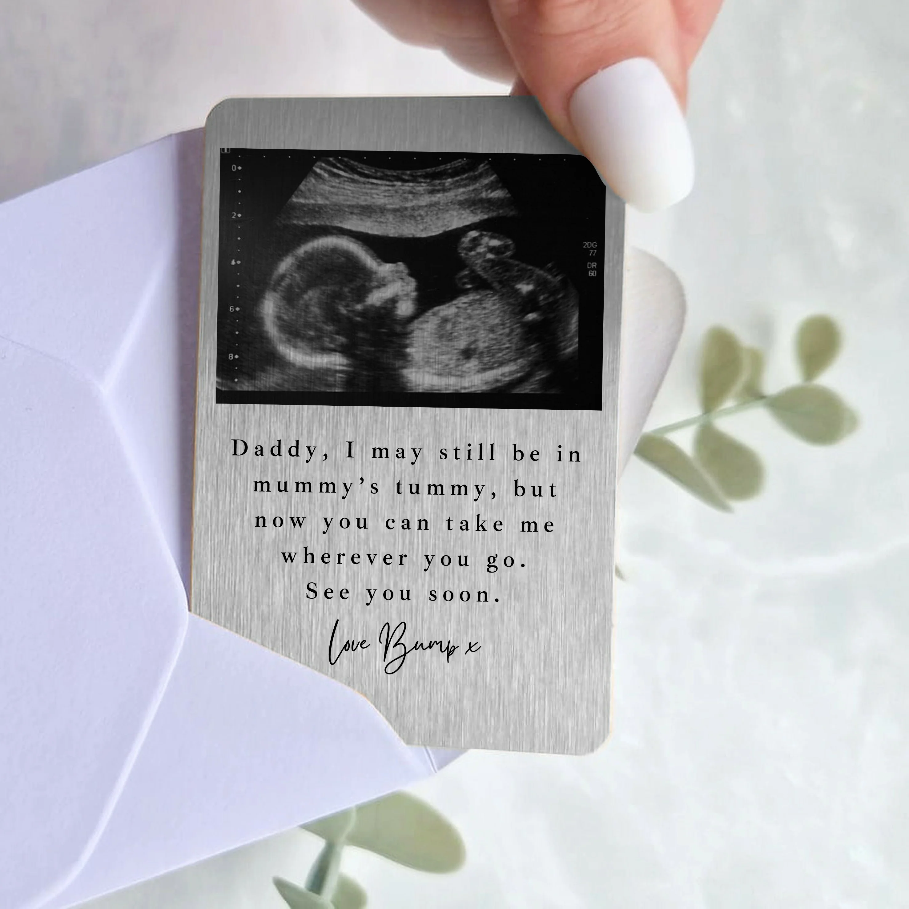 Personalised Baby Scan Take Me Anywhere You Go Wallet Card - Image 3