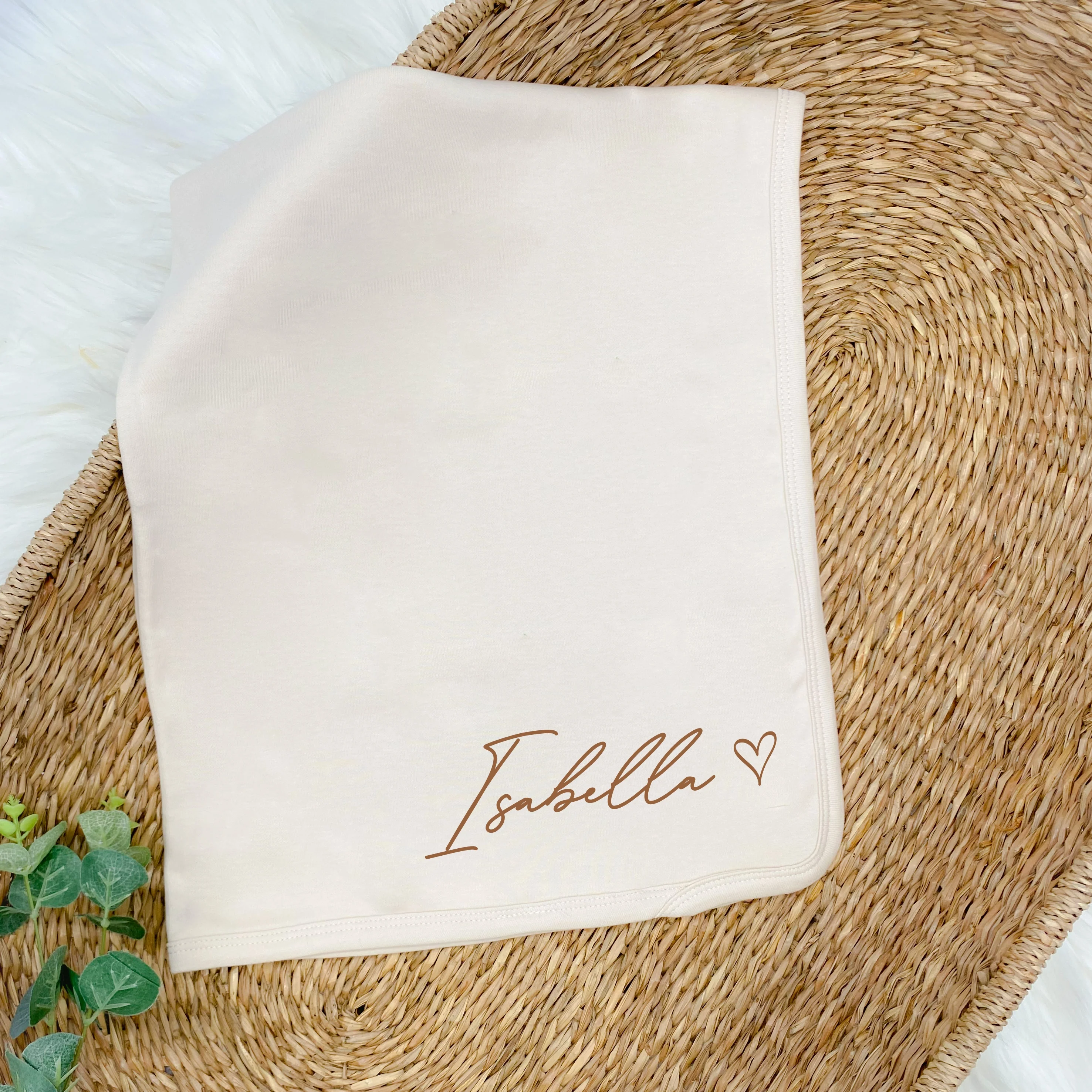 Personalised Beige Script Hello World Babygrow With Optional Matching Accessories - Image 3