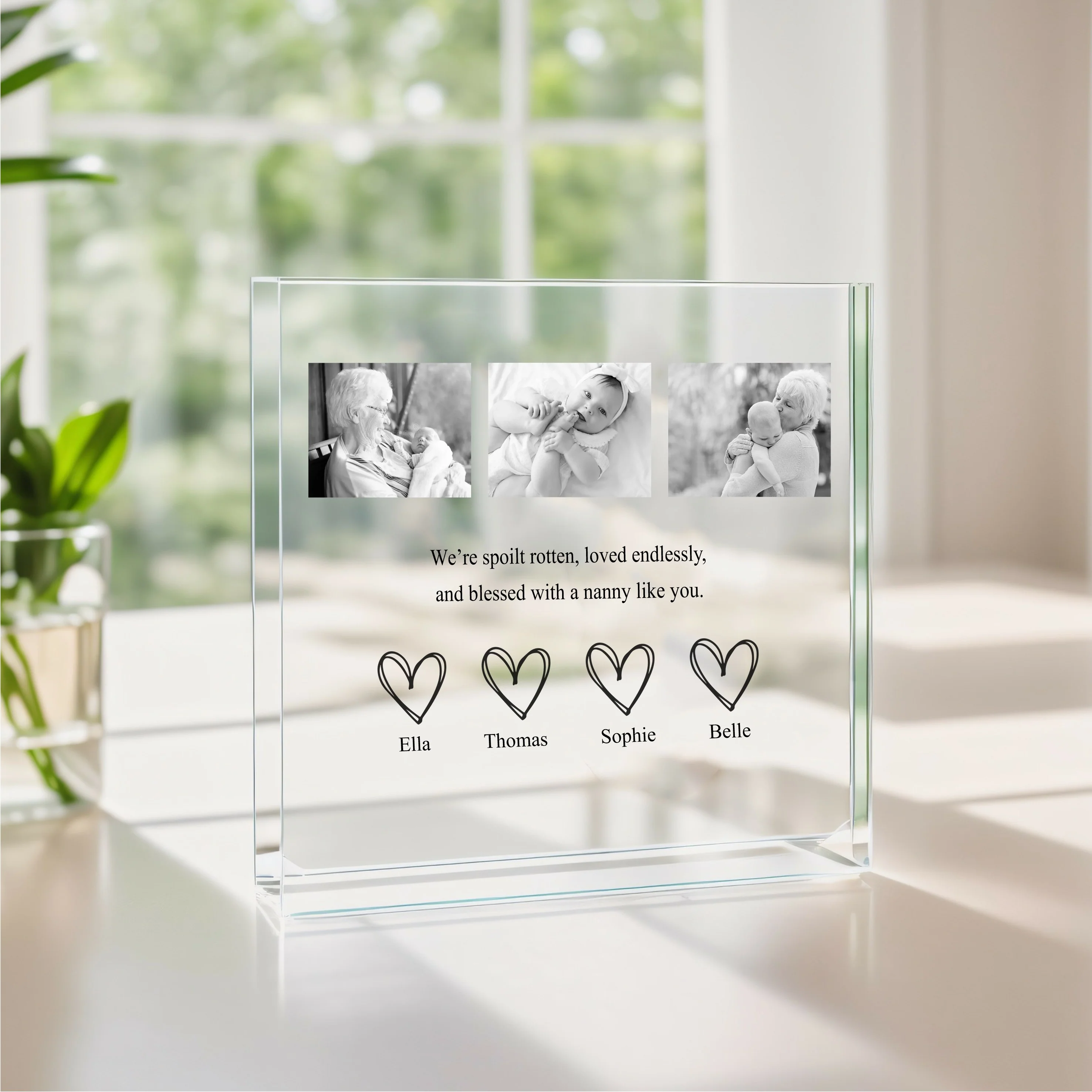 Personalised Blessed With You Nanny Photo Acrylic Block - Image 3