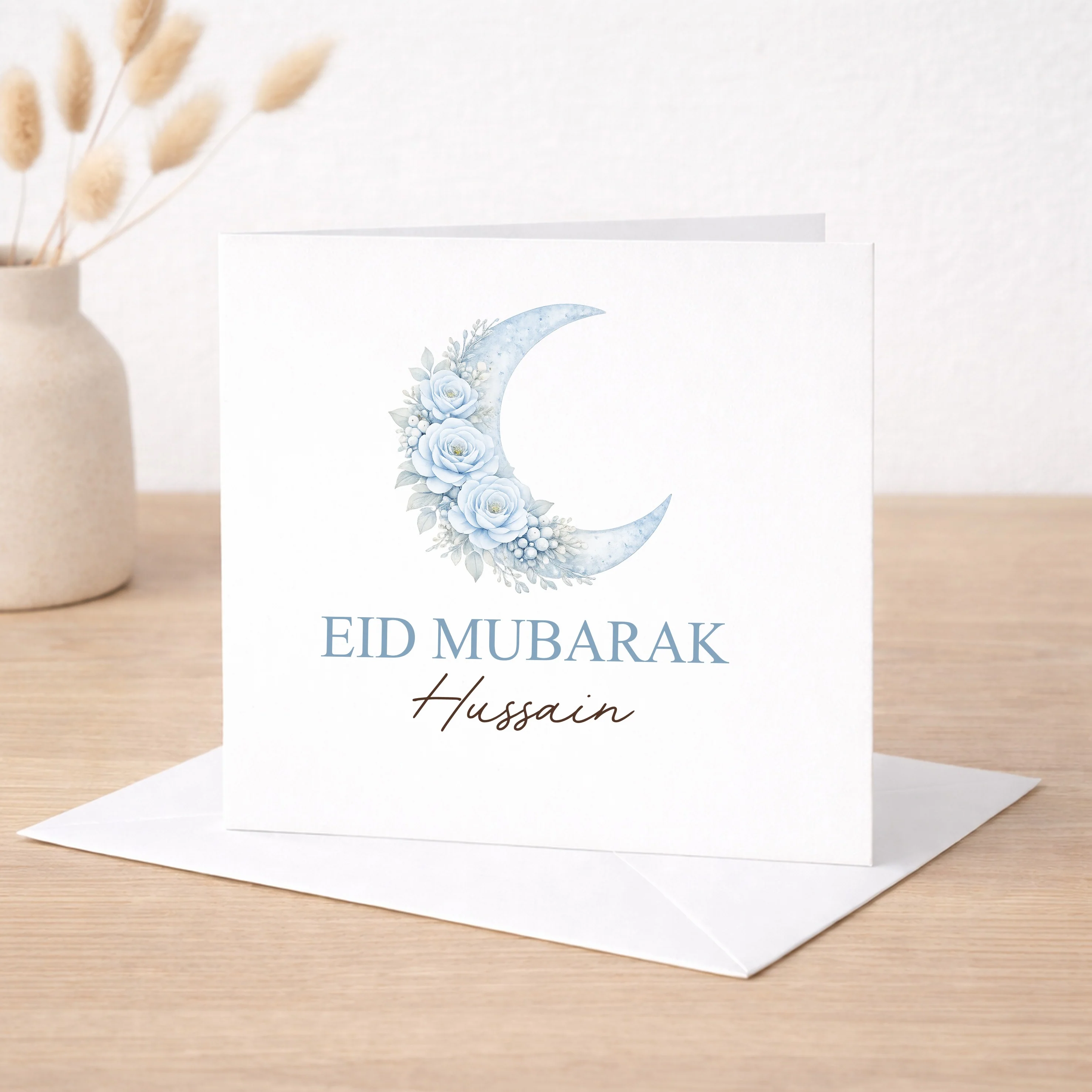Personalised Blue Moon Eid Mubarak Card - Image 2