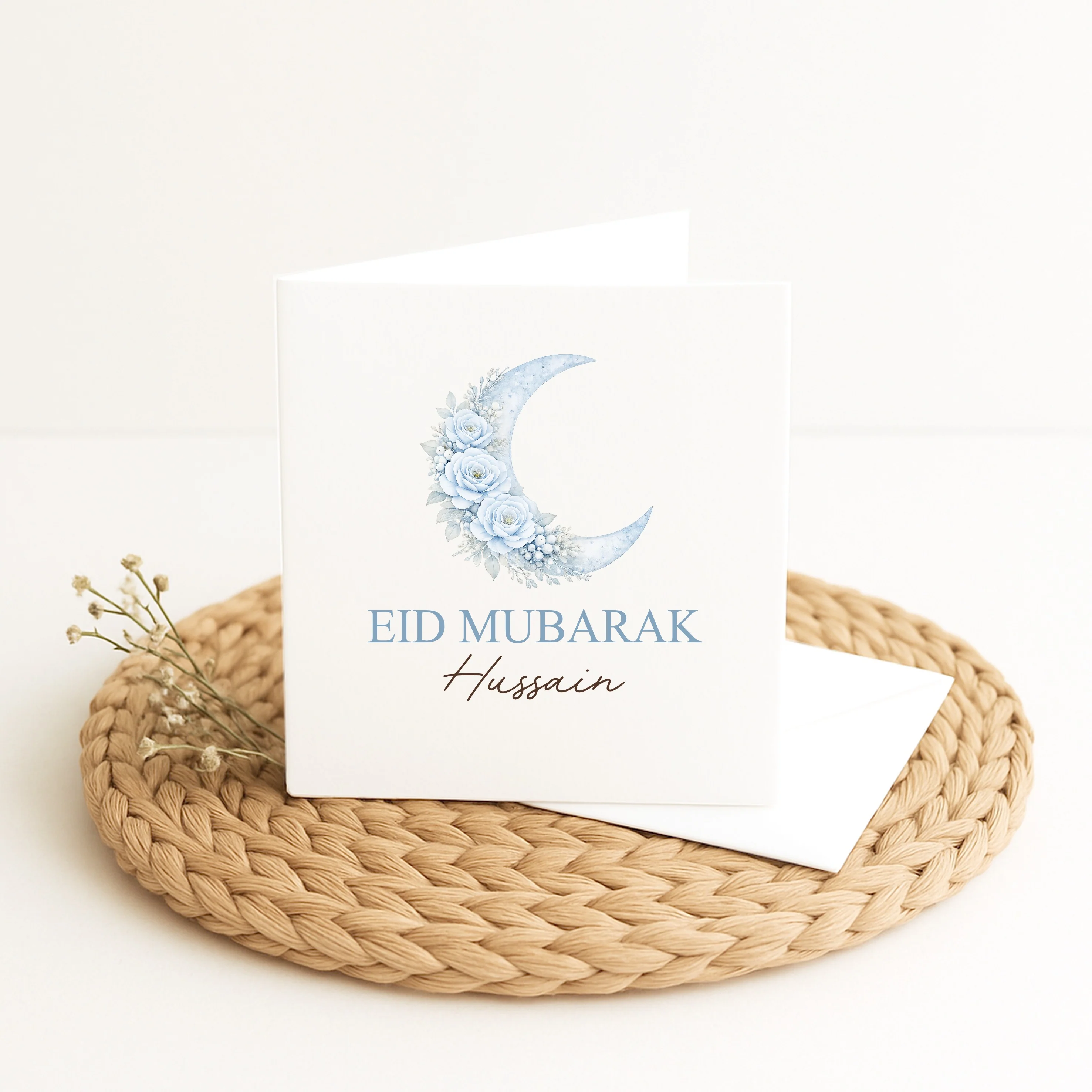 Personalised Blue Moon Eid Mubarak Card - Image 3