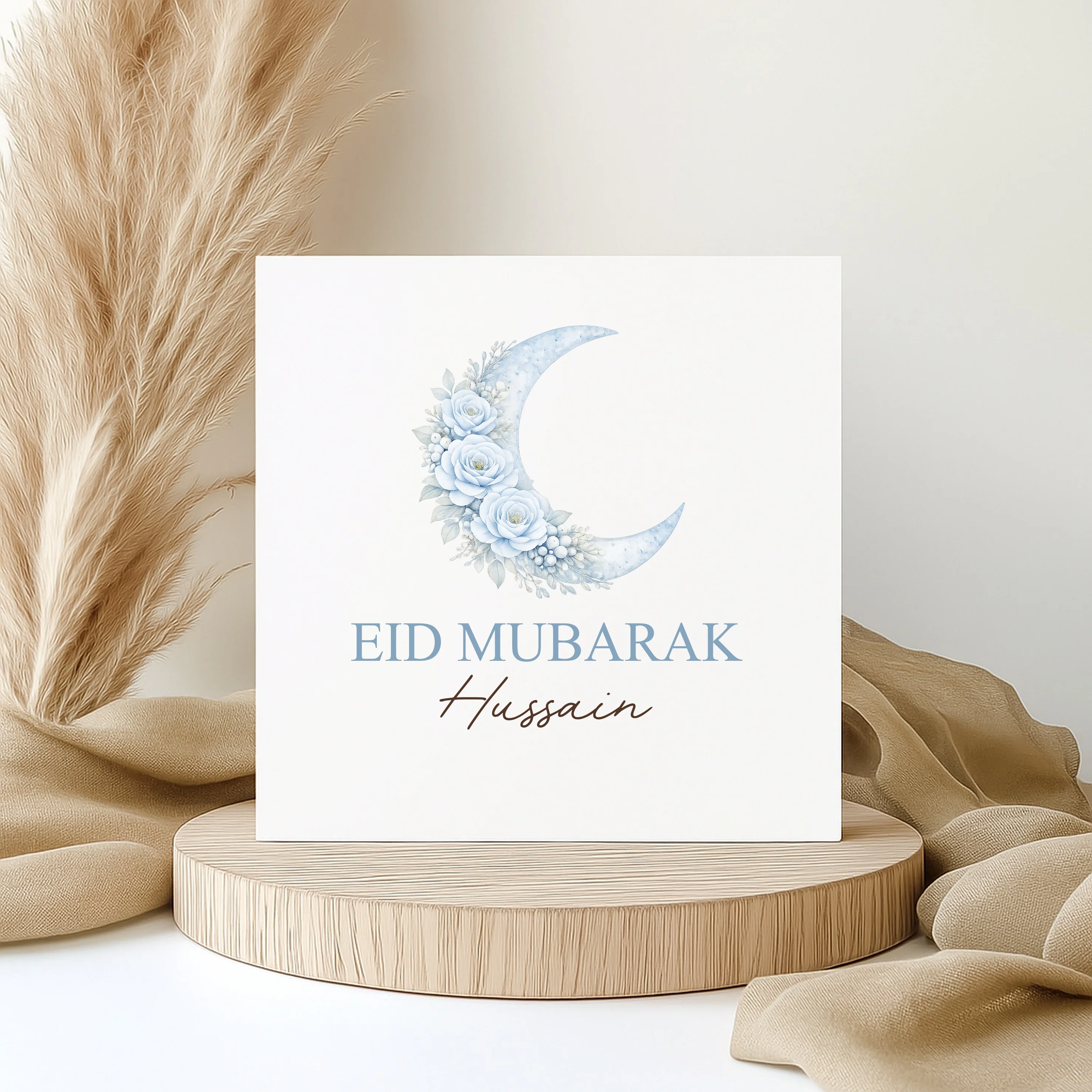 Personalised Blue Moon Eid Mubarak Card - Image 4
