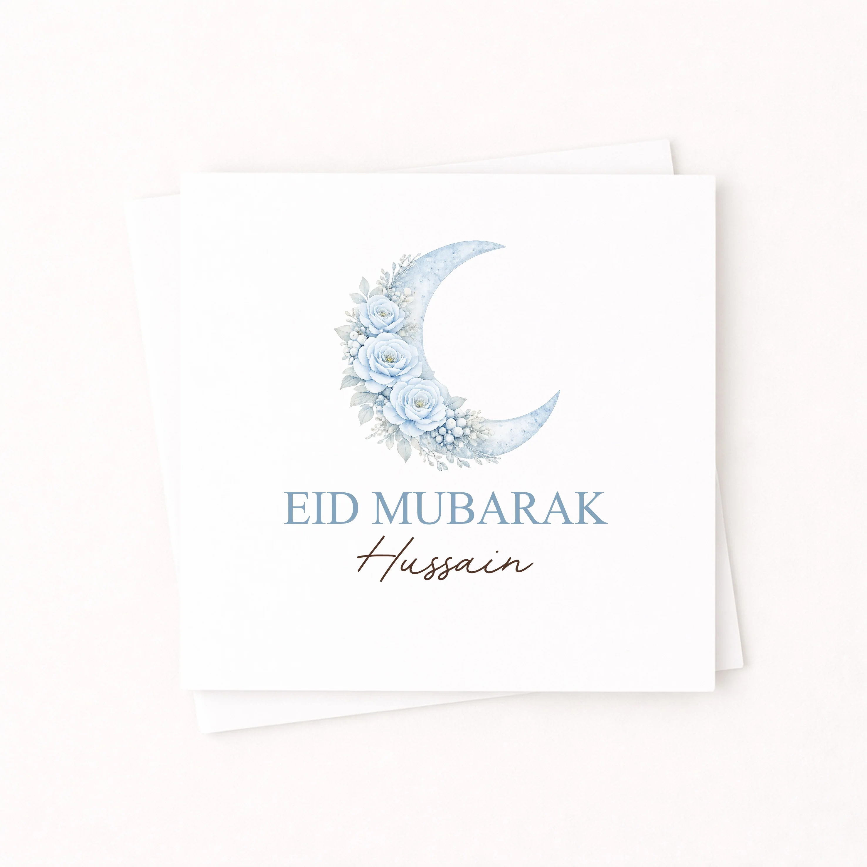 Personalised Blue Moon Eid Mubarak Card - Image 5