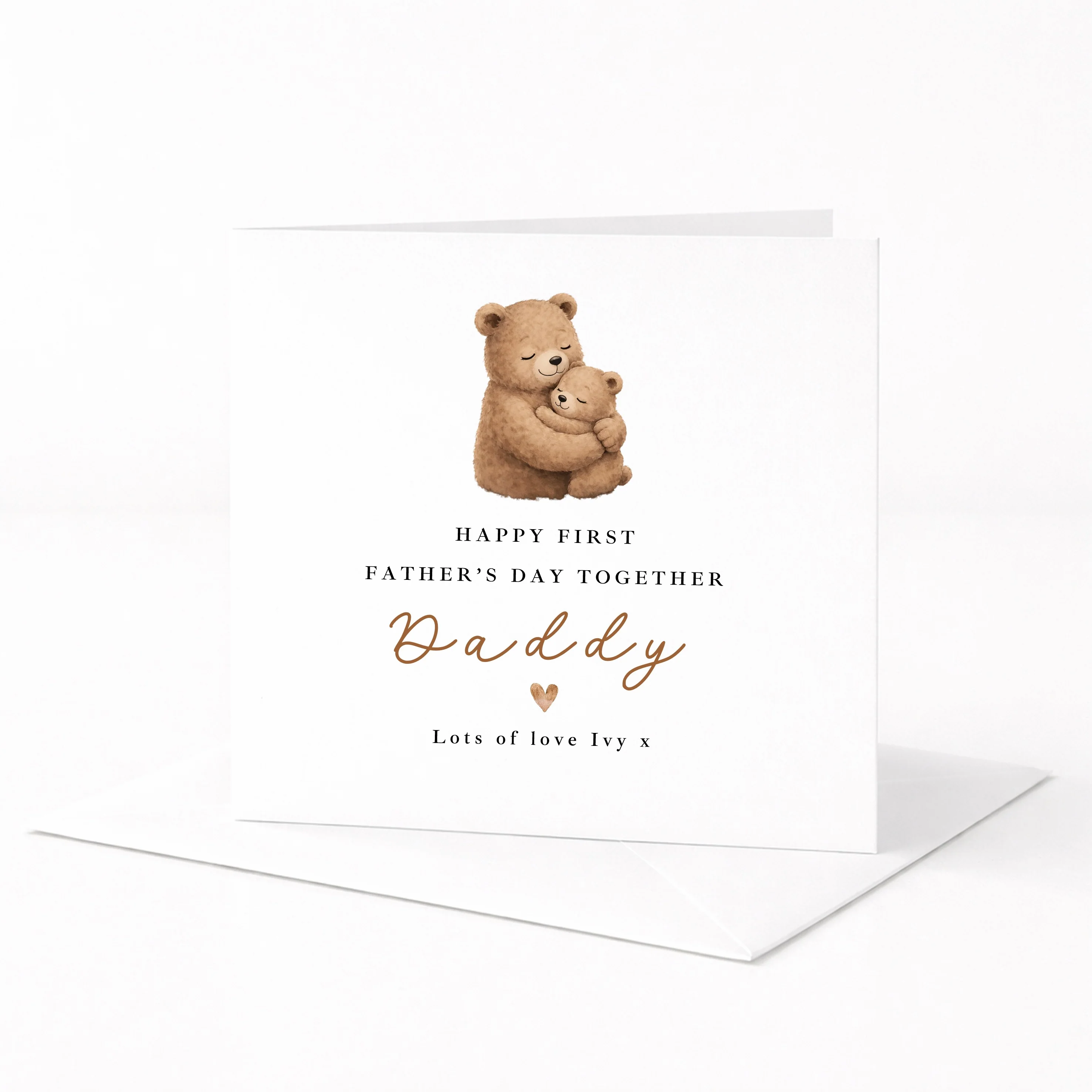 Personalised Brown Bears Happy First Father's Day Card - Image 5