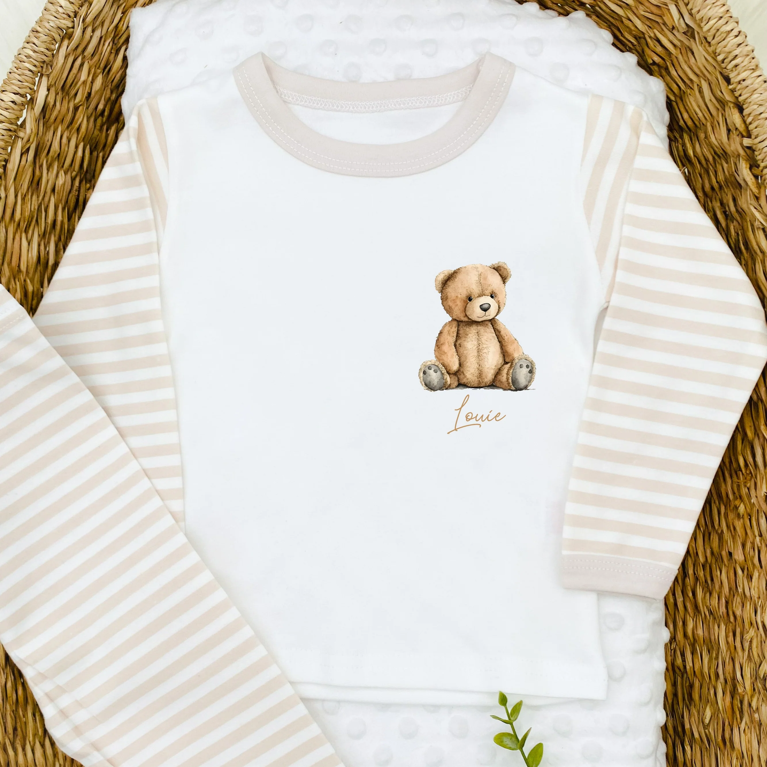 Personalised Brown Teddy Bear Pyjamas - Image 2