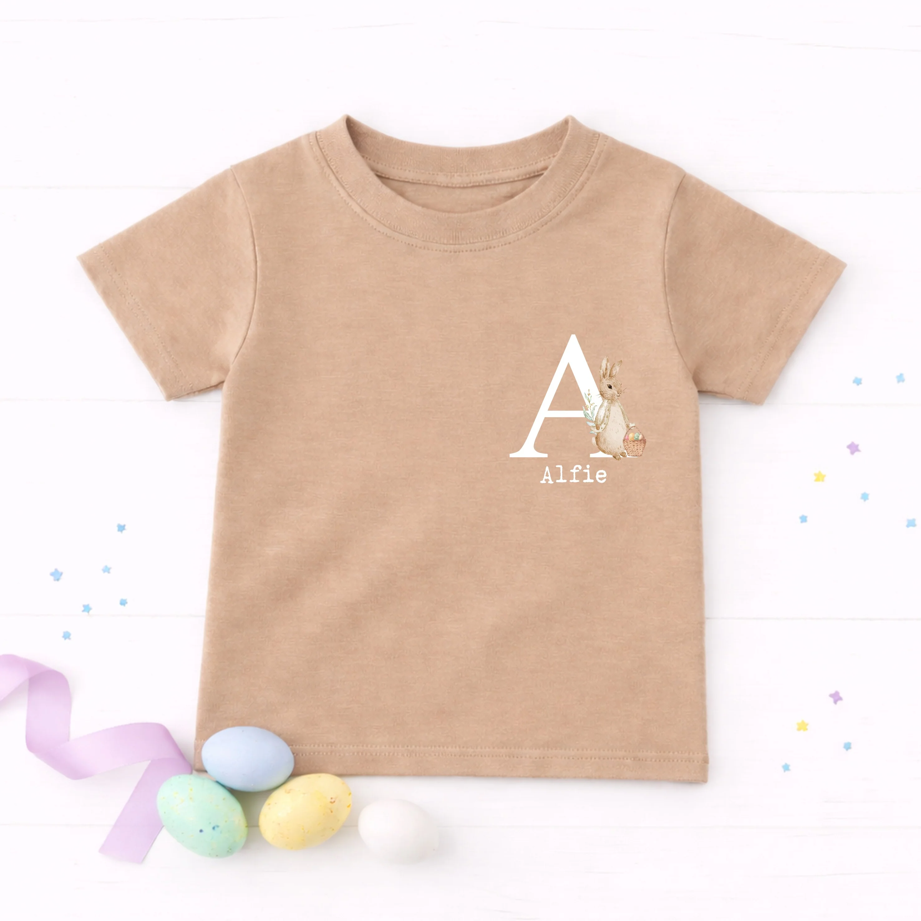 Personalised Bunny Initial Easter T-shirt - Image 3