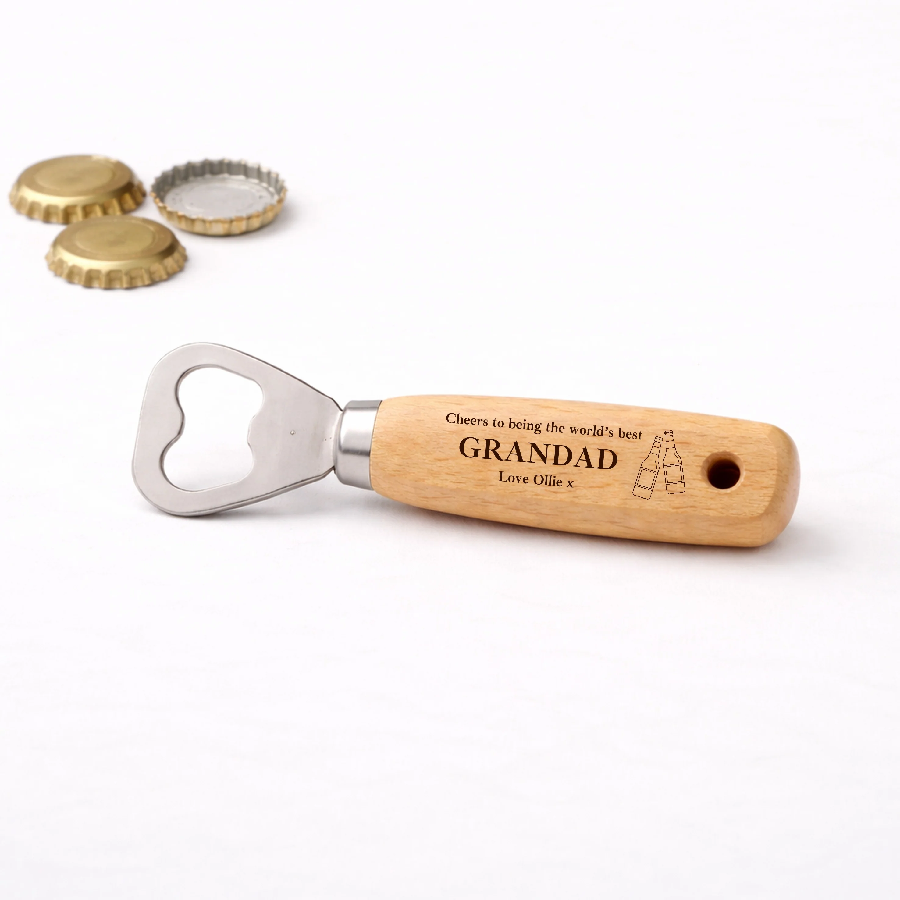 Personalised Cheers To The Best Daddy Engraved Bottle Opener - Image 3
