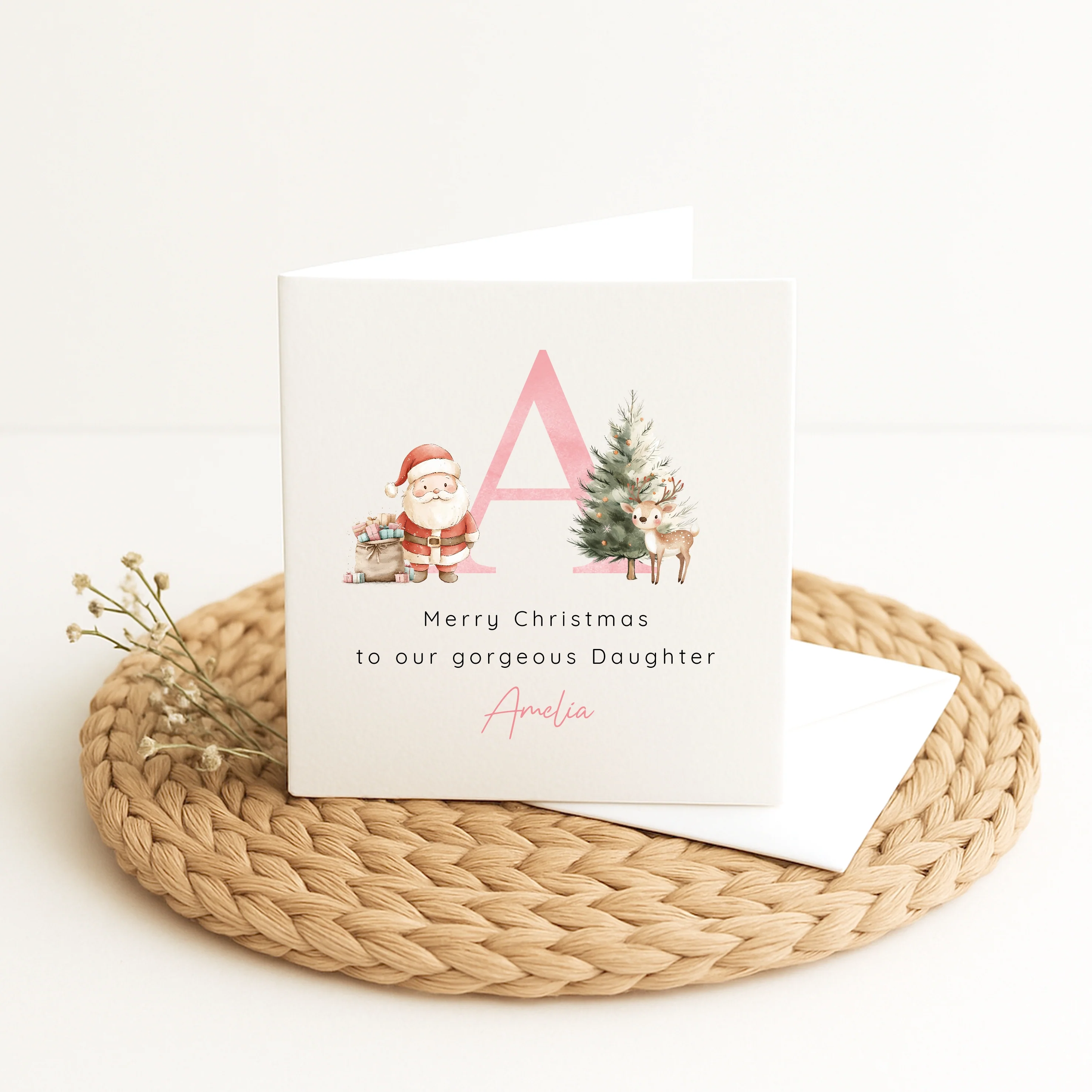 Personalised Christmas Initial Christmas Card - Image 2