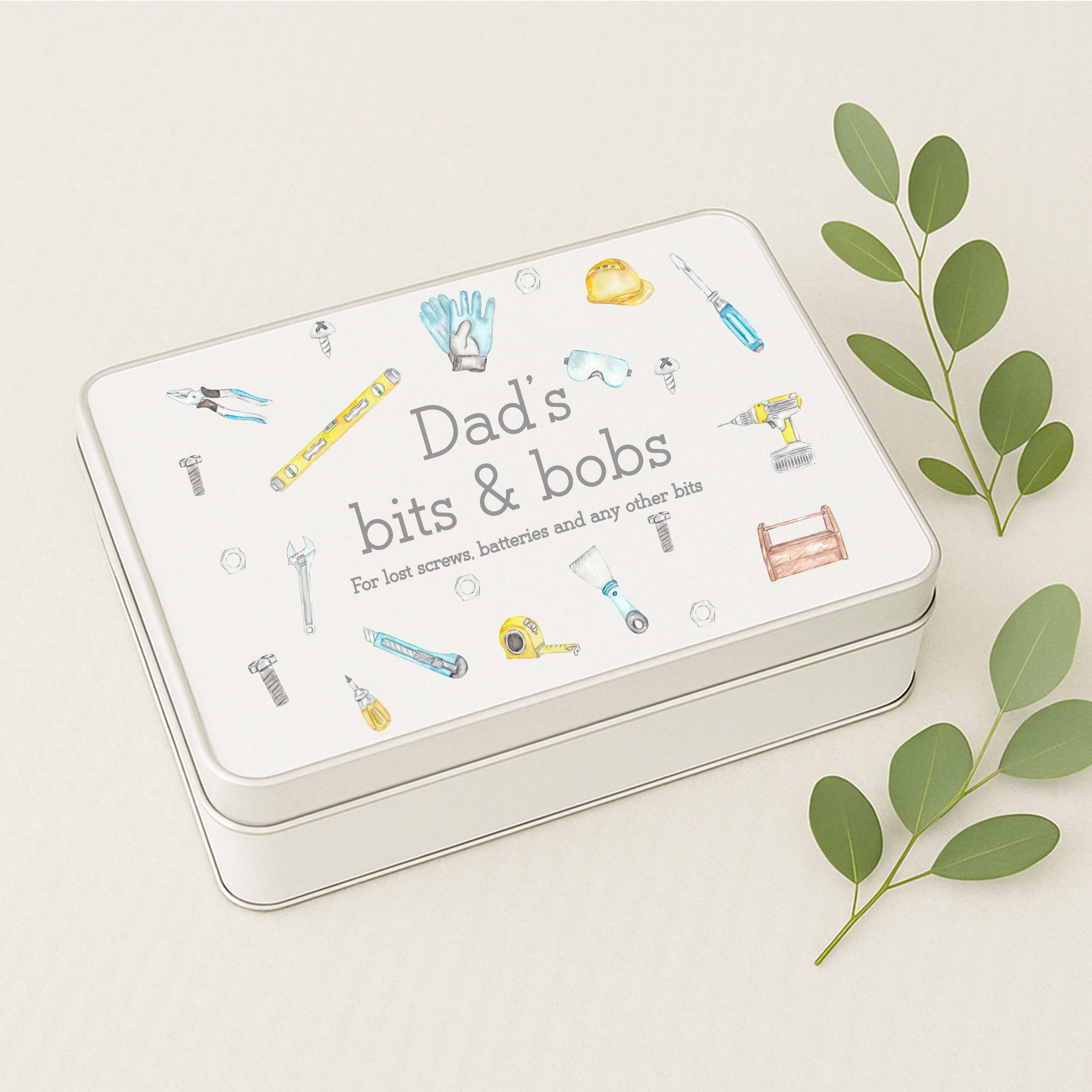 Personalised Dad's Bits & Bobs Tin
