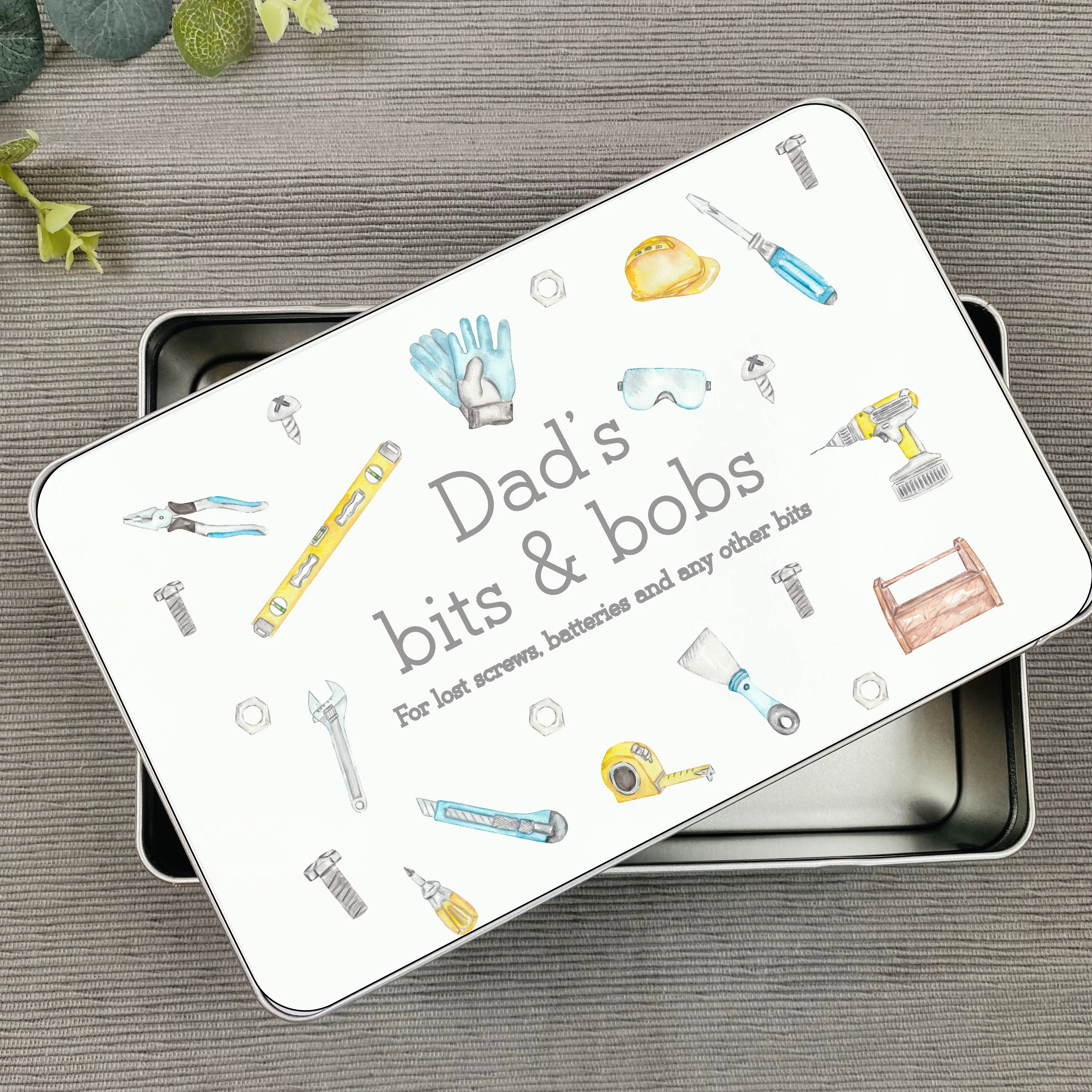 Personalised Dad's Bits & Bobs Tin - Image 2