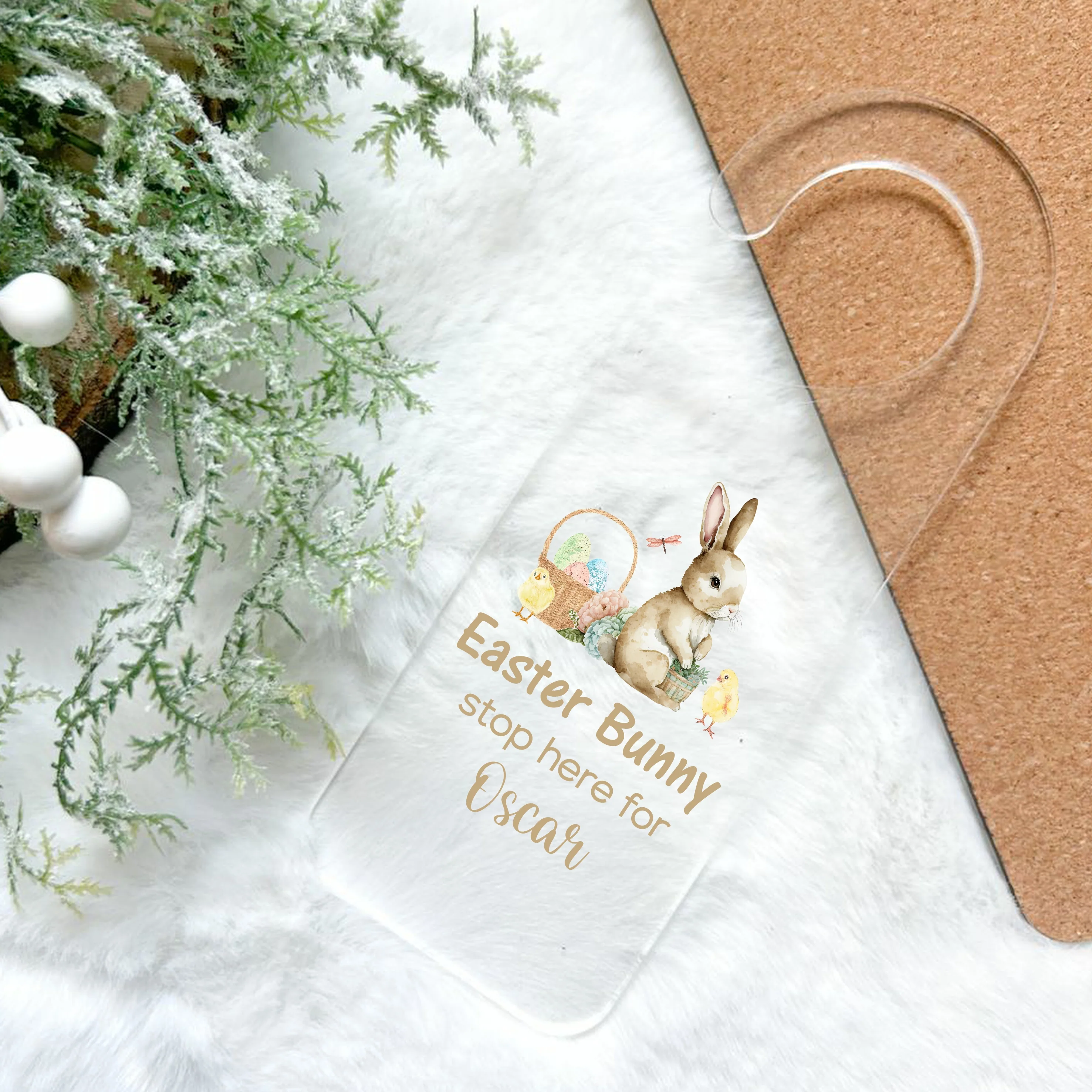 Personalised Easter Bunny Stop Here Door Sign - Image 2