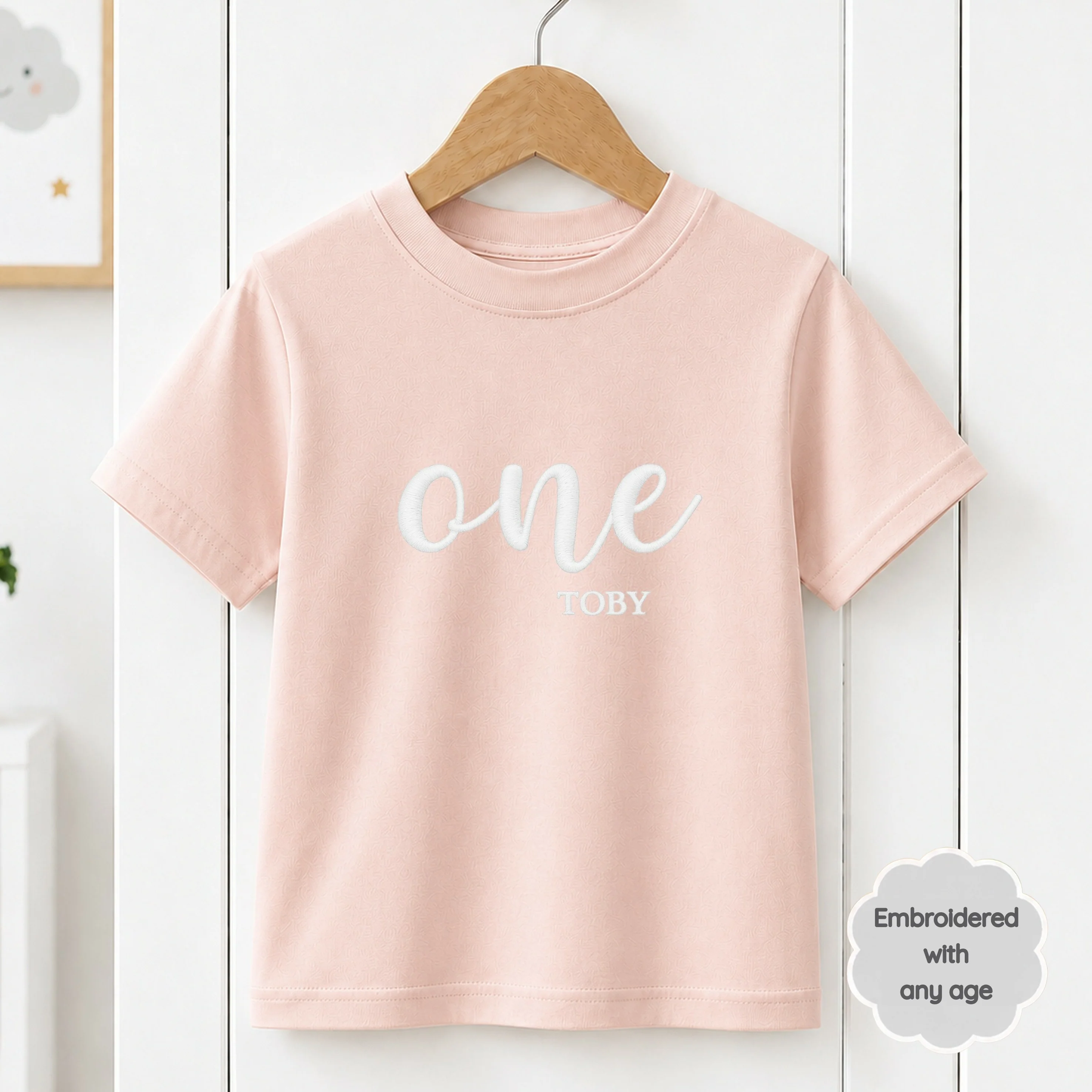 Personalised Embroidered Any Age Birthday T-Shirt - Image 3