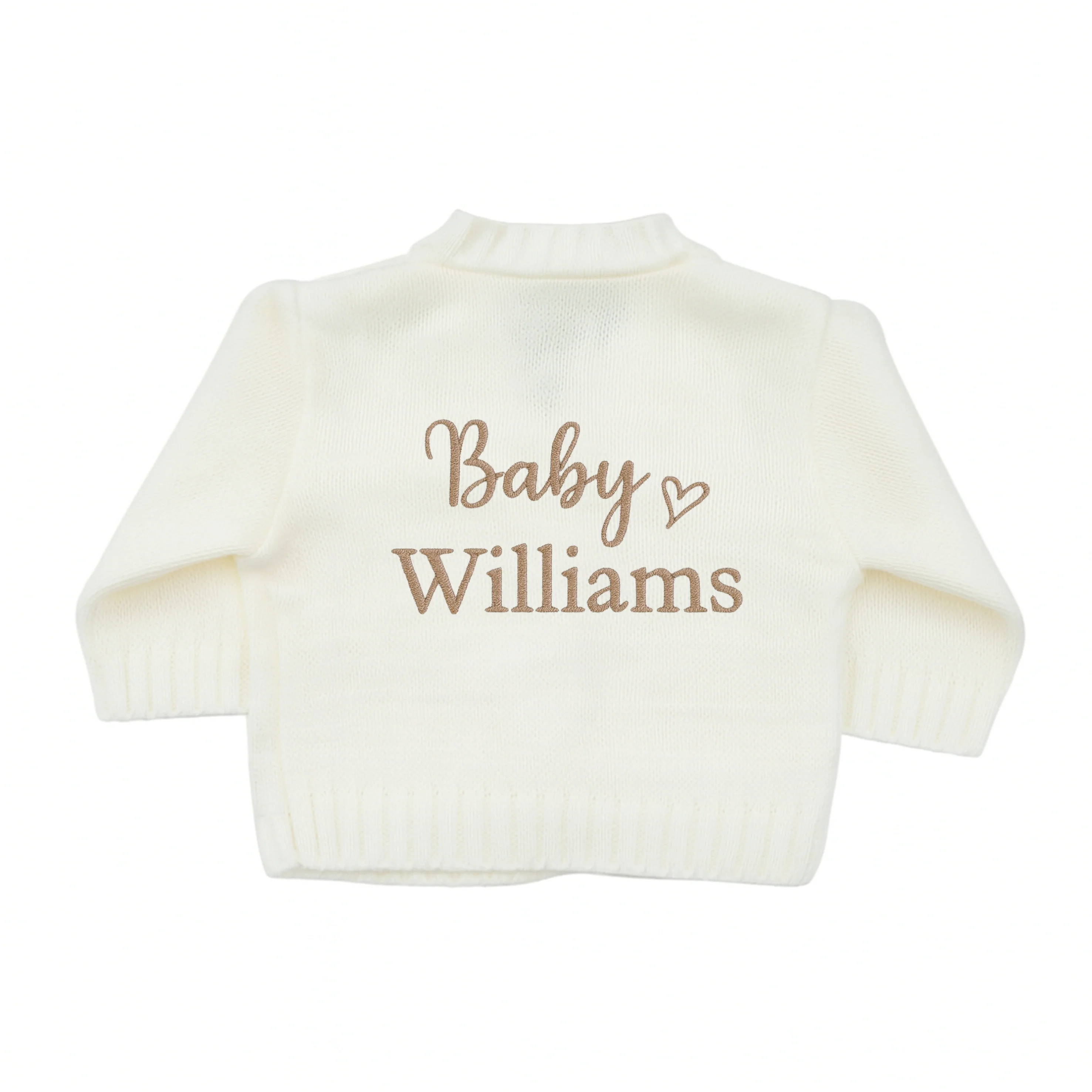 Personalised Embroidered Baby Name Knitted Cardigan - Image 7