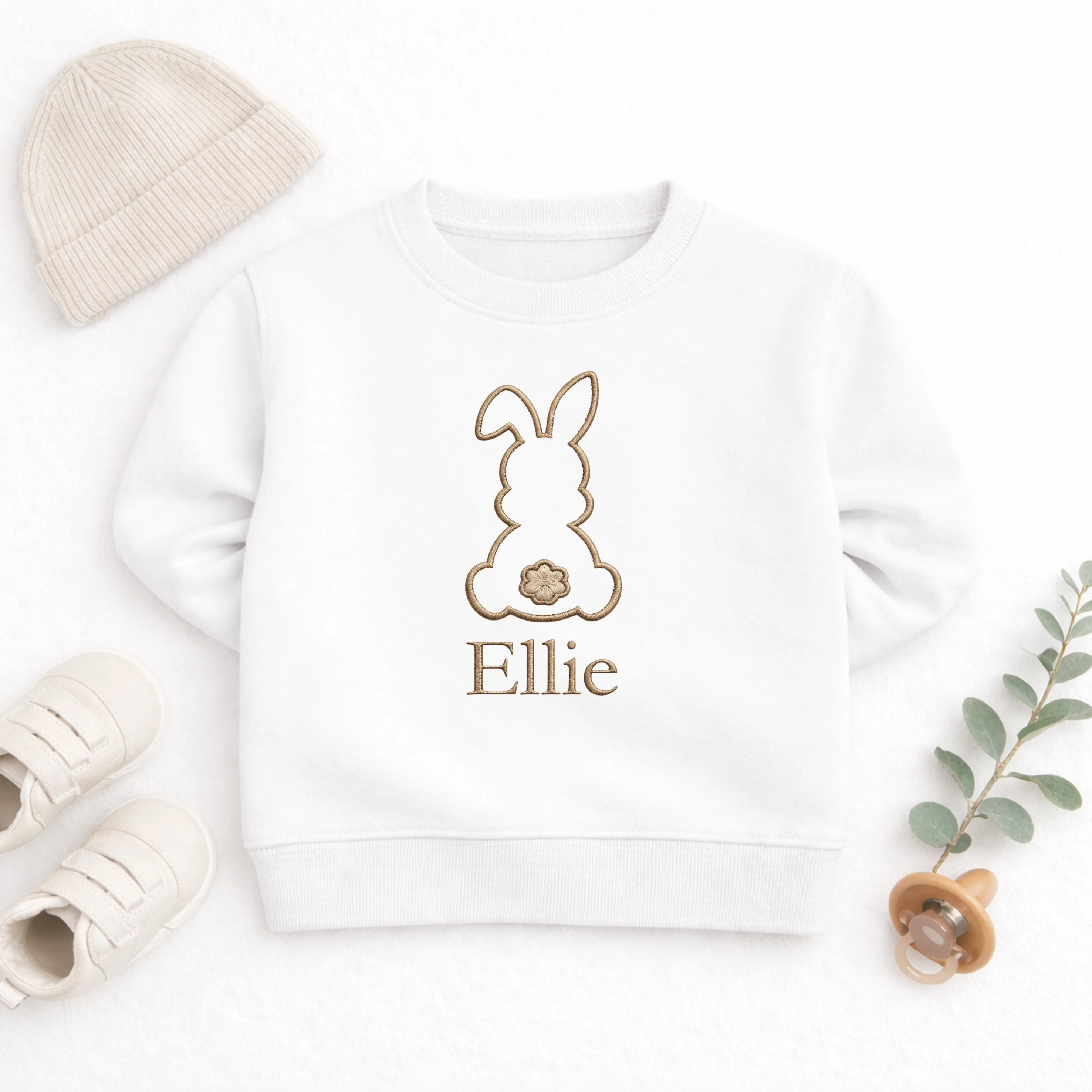 Personalised Embroidered Bunny Easter Sweatshirt