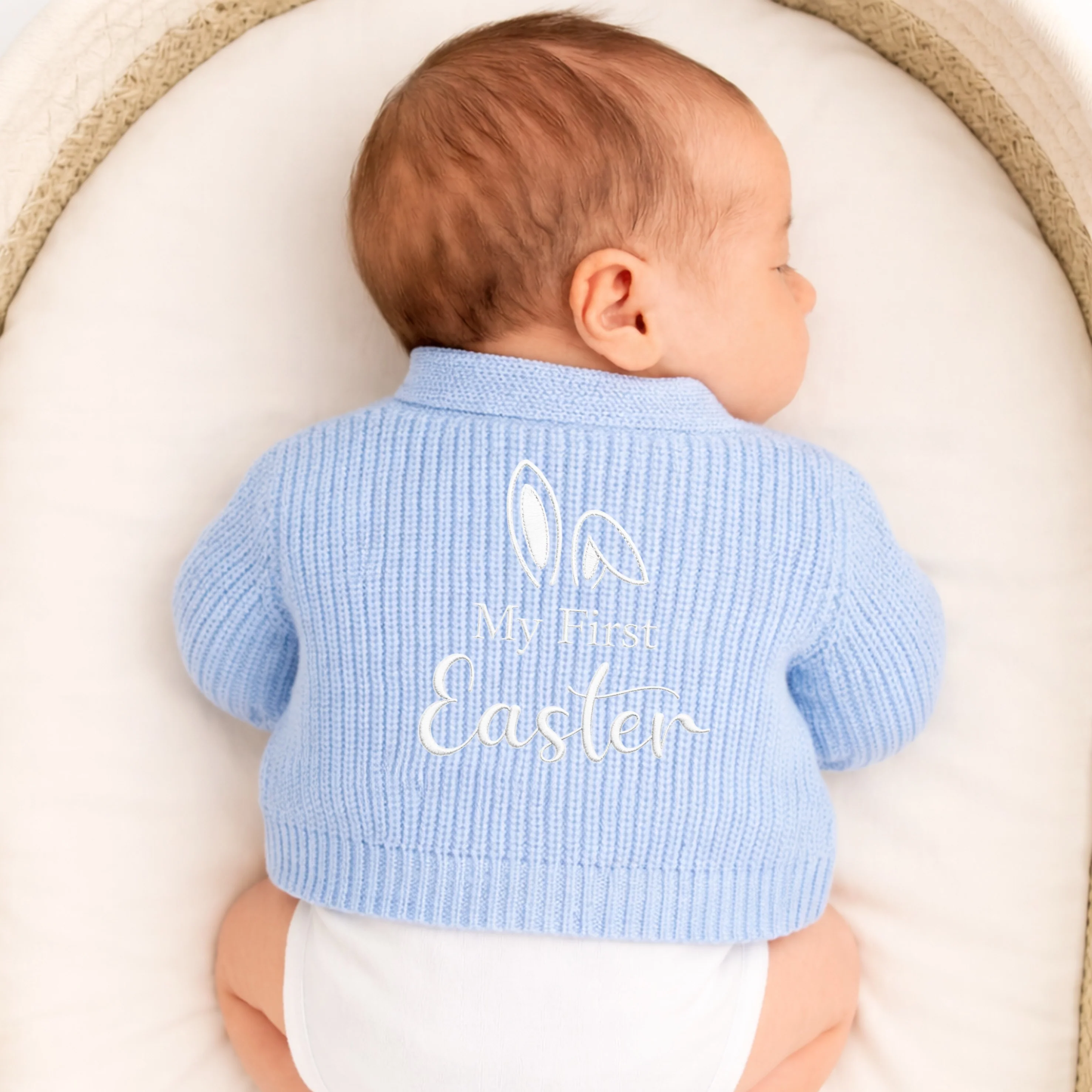 Personalised Embroidered My First Easter Knitted Cardigan - Image 4