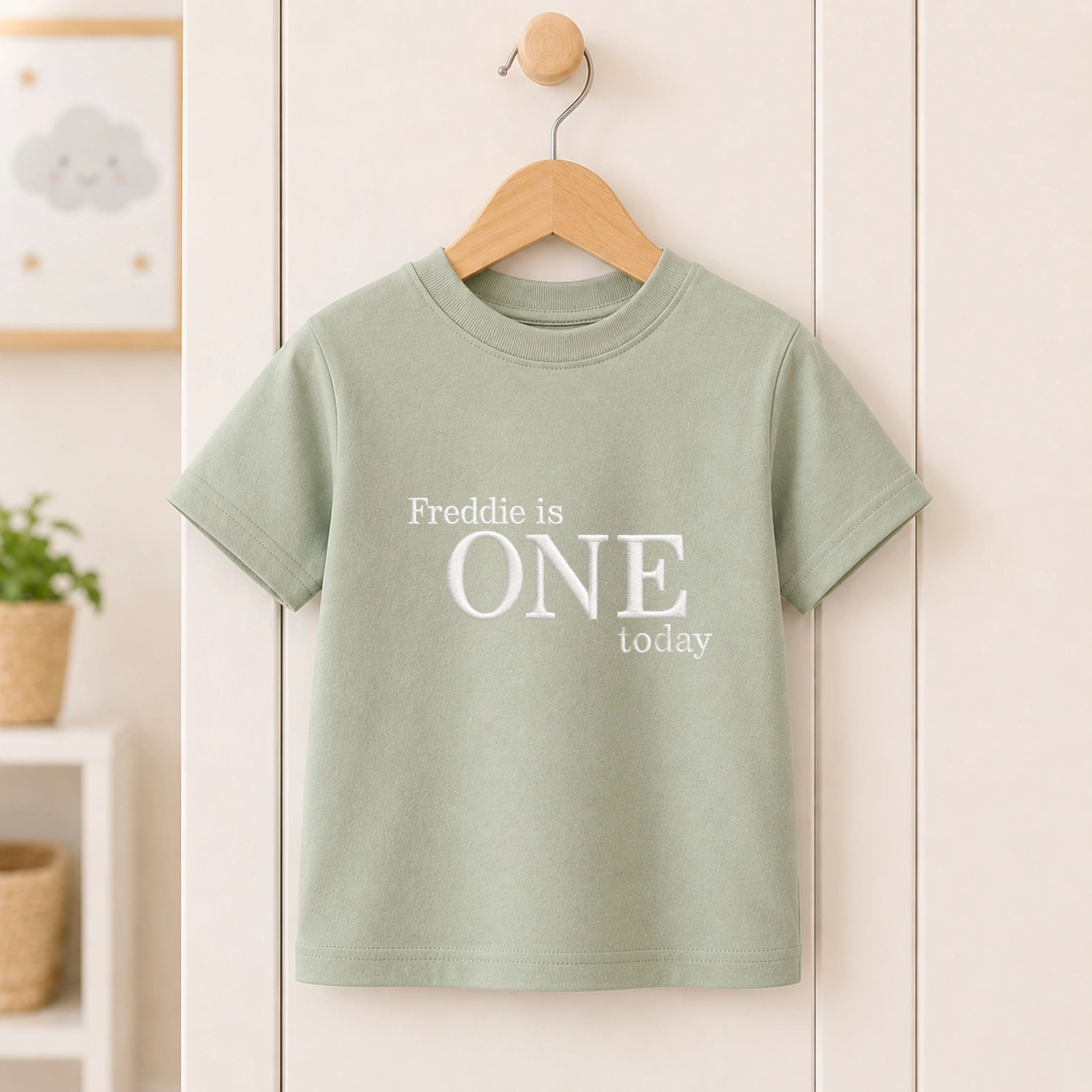 Personalised Embroidered One Today Birthday T-Shirt - Image 6