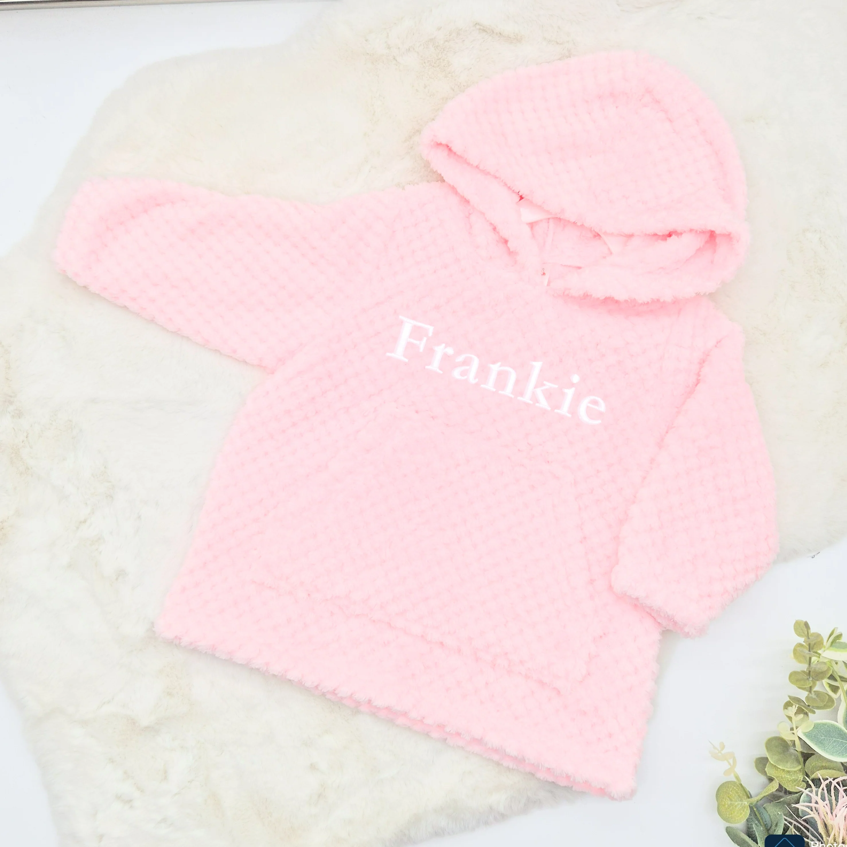 Personalised Embroidered Toddler Hooded Blanket - Image 3
