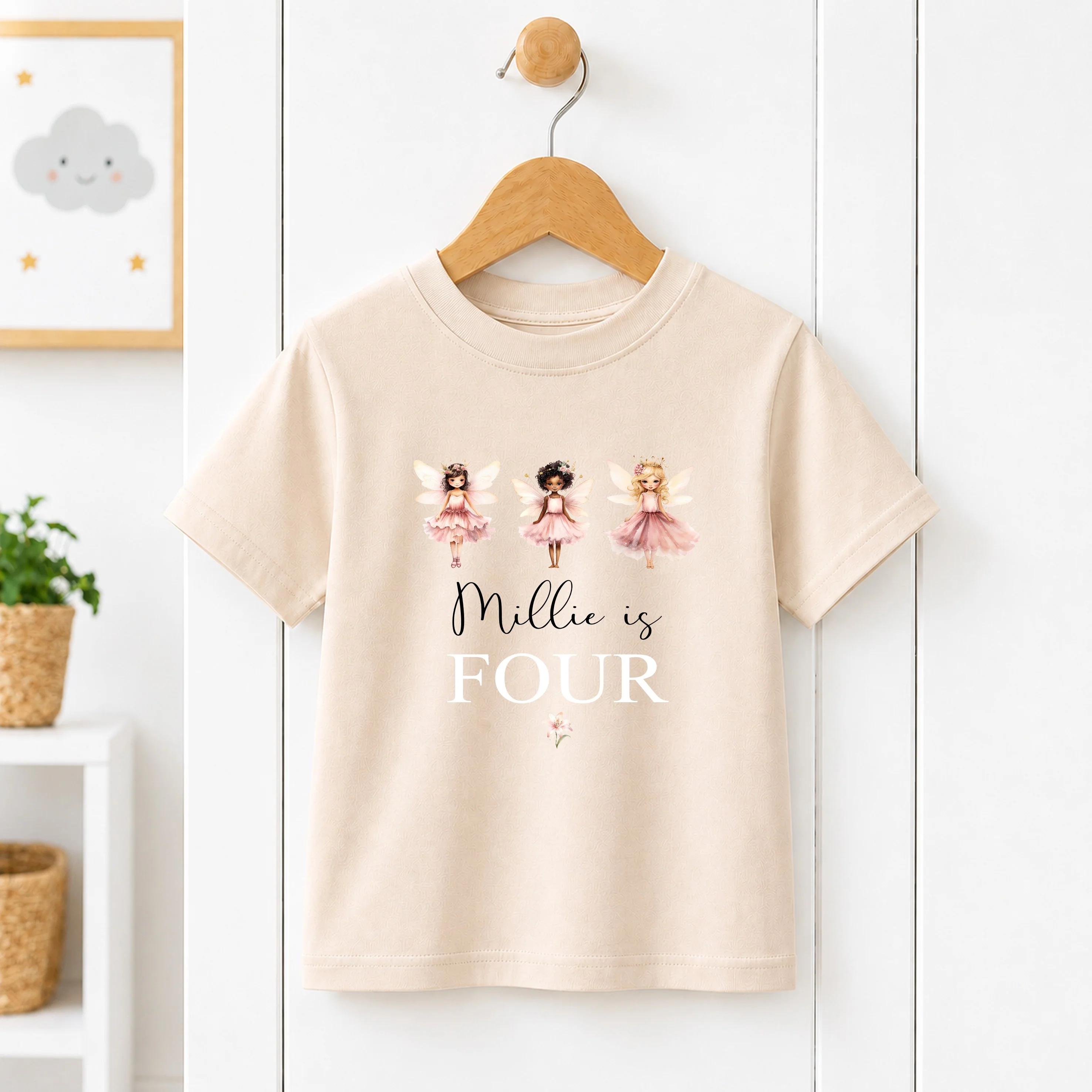 Personalised Fairies Any Age Birthday T-shirt - Image 3
