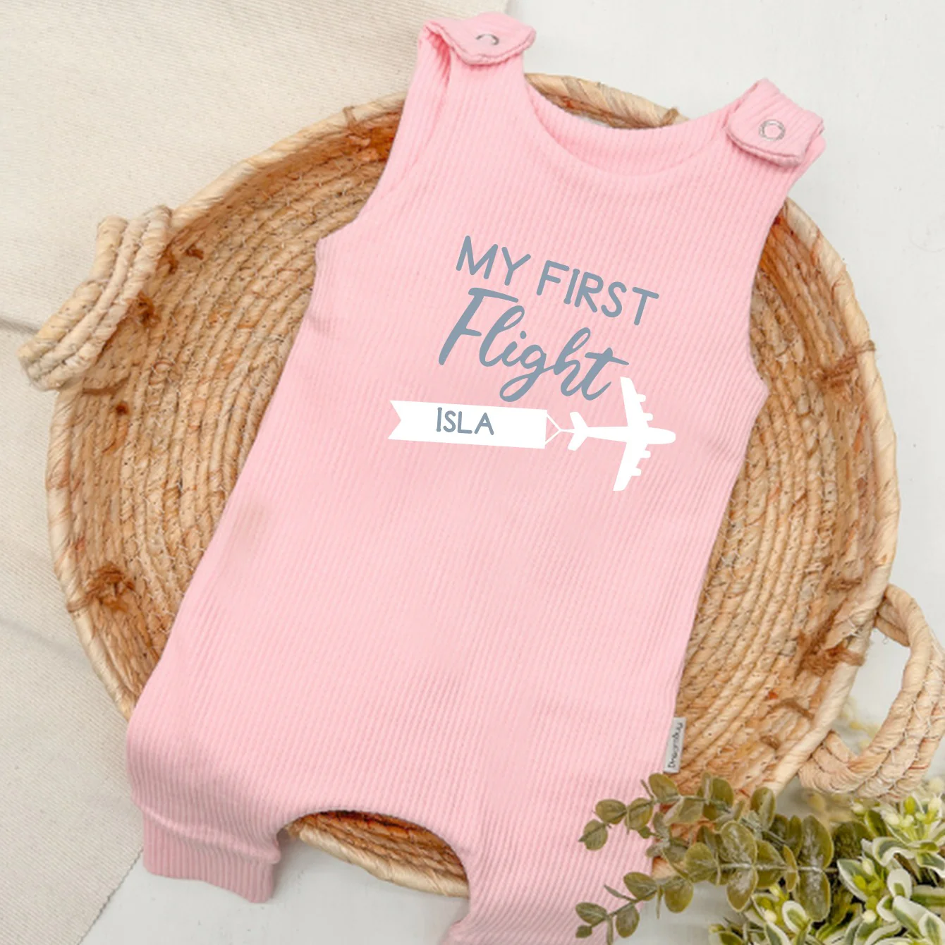 Personalised First Flight Ribbed Dungarees - Image 2